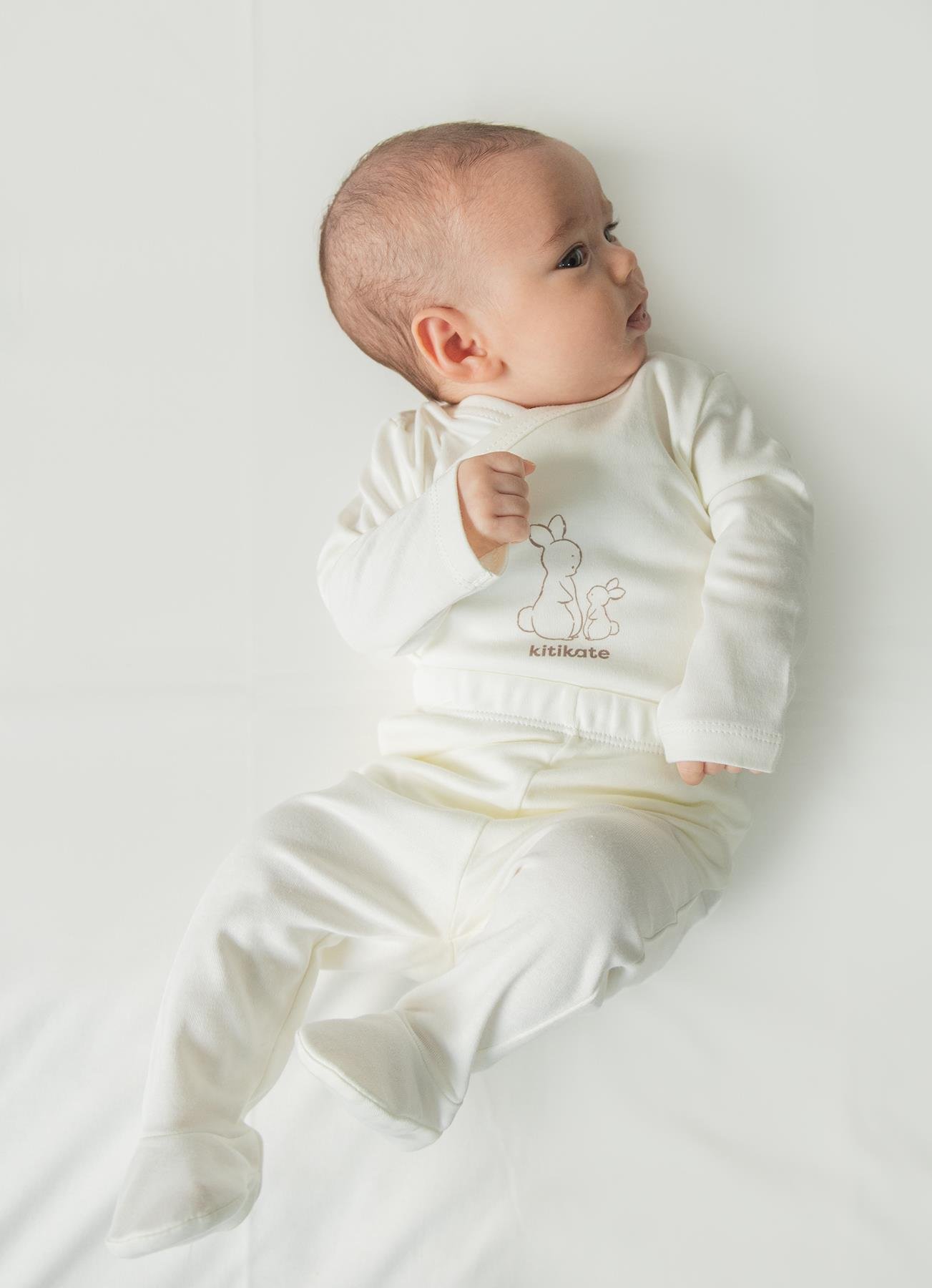 Organik New Basic 2'li Takım Ekru