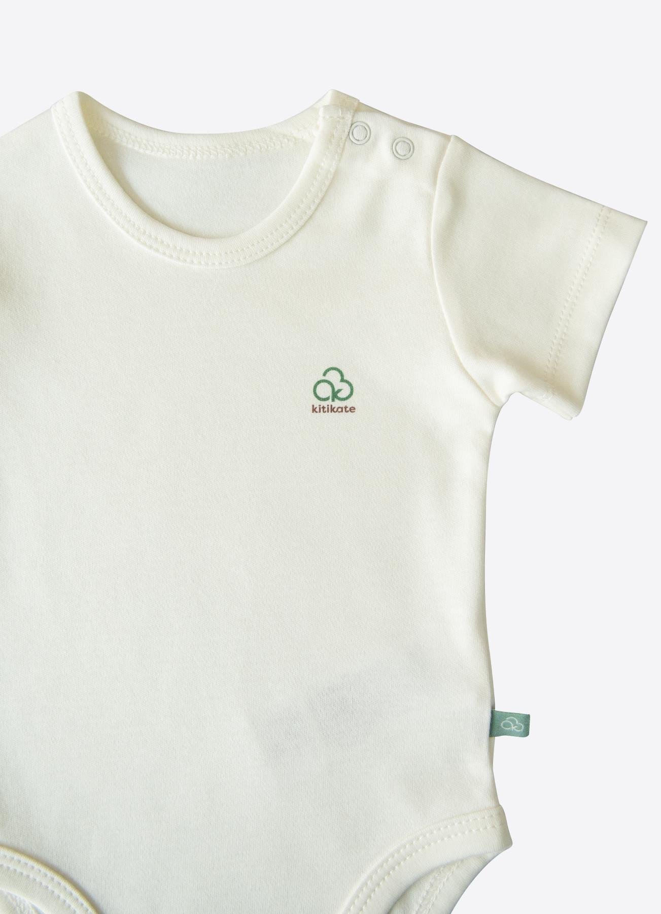 ORGANİK NEW BASIC UZAYAN KISA KOL BODY BEBEK BOY EKRU