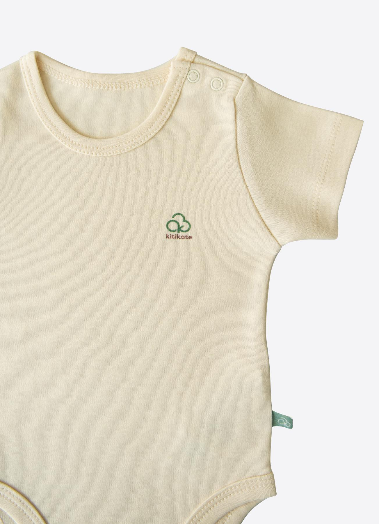 ORGANİK NEW BASIC UZAYAN KISA KOL BODY BEBEK BOY NATURAL