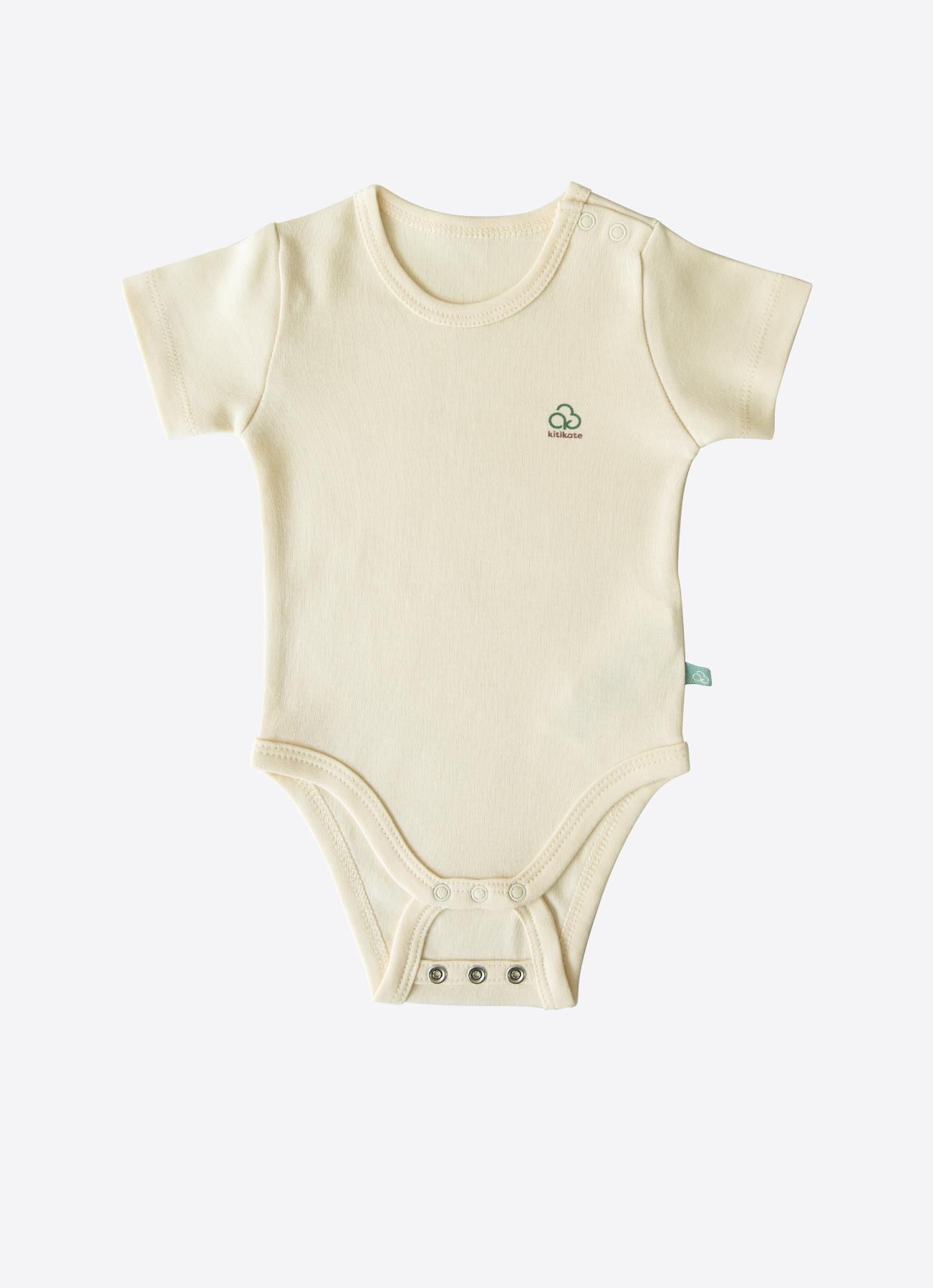 ORGANİK NEW BASIC UZAYAN KISA KOL BODY BEBEK BOY NATURAL