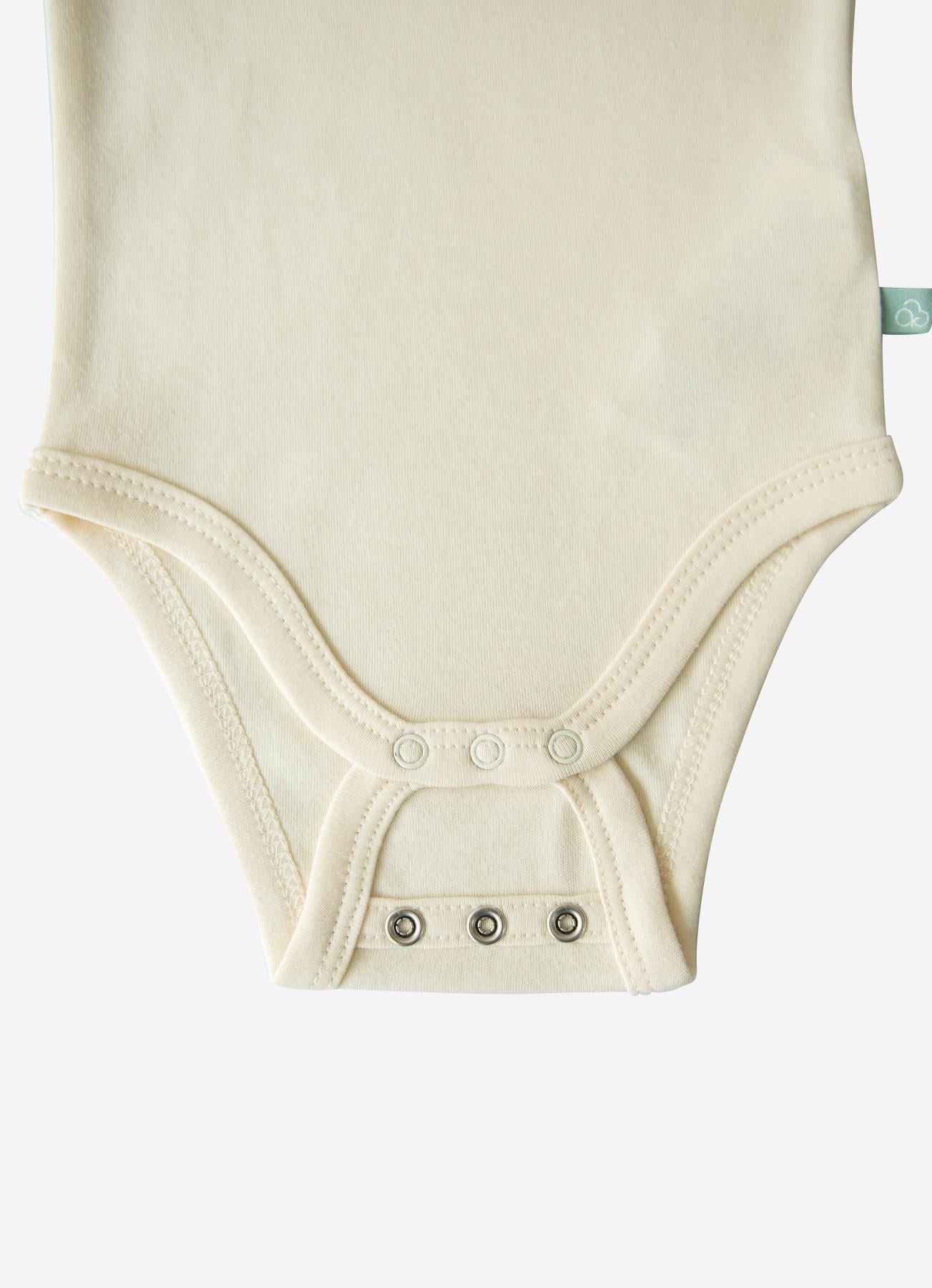 ORGANİK NEW BASIC UZAYAN KISA KOL BODY BEBEK BOY NATURAL