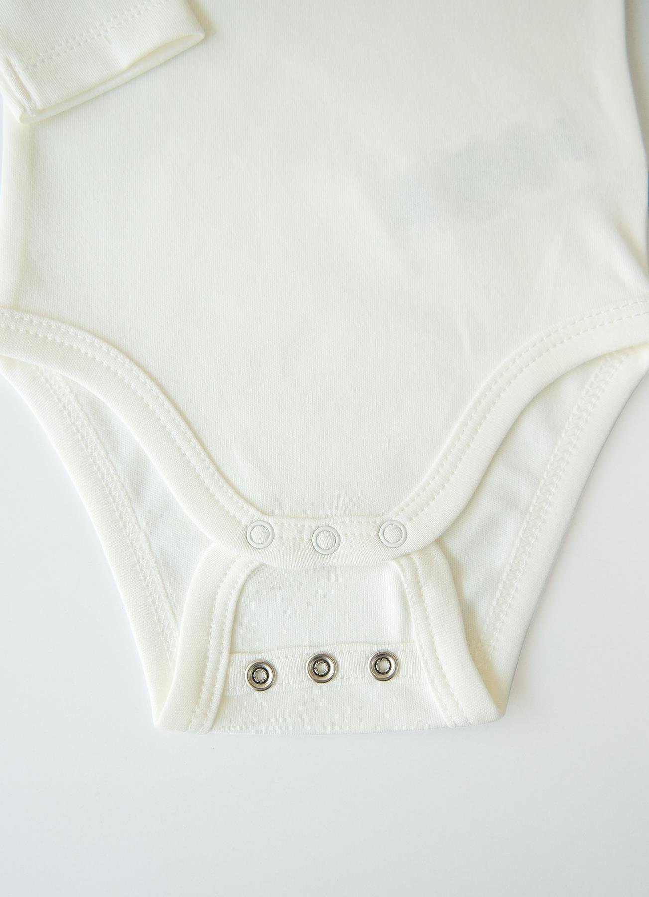 ORGANİK NEW BASIC UZAYAN UZUN KOL BODY BEBEK EKRU