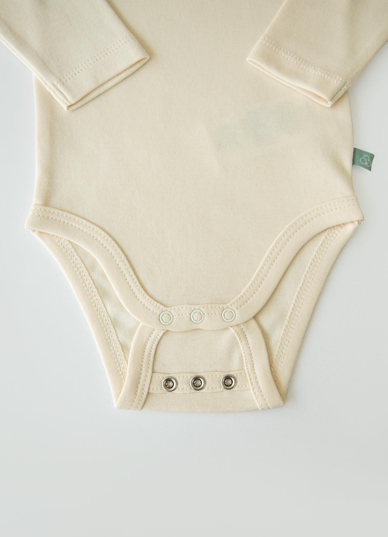 ORGANİK NEW BASIC UZAYAN UZUN KOL BODY BEBEK NATURAL