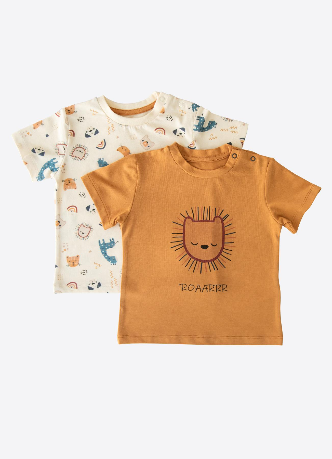 ORGANİK NOA 2'Lİ T-SHIRT HARDAL