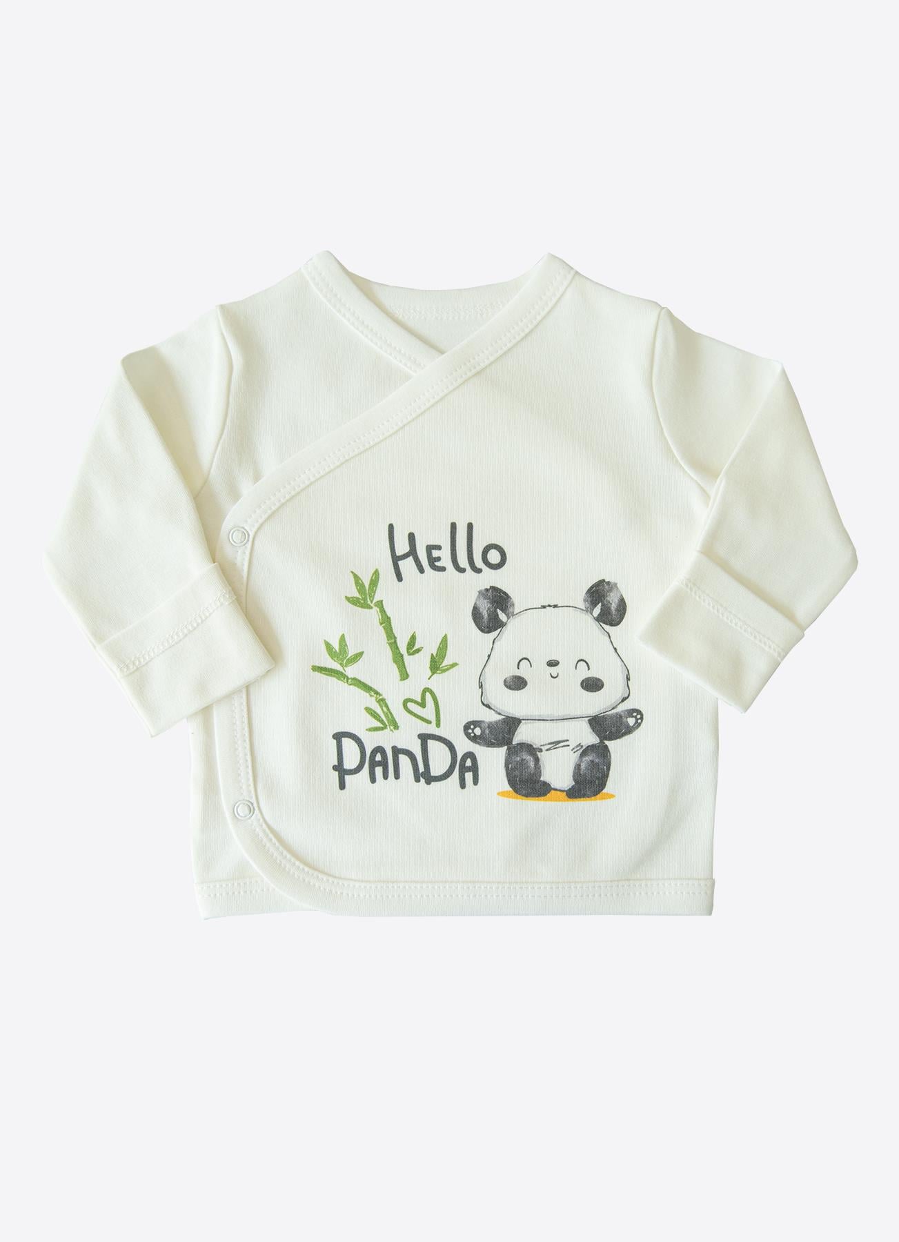 Organik Panda 4'lü Zıbın Set Ekru