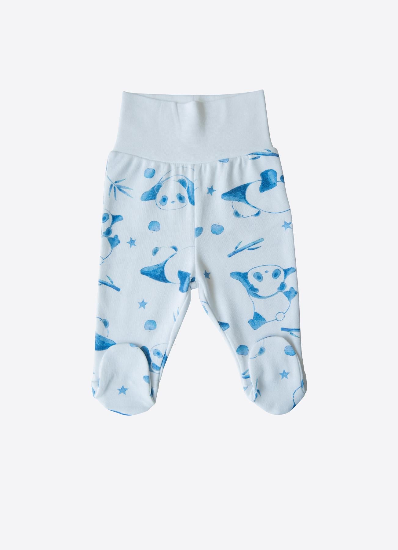 ORGANİK PANDA MOOD 3'LÜ PATİKLİ PANTOLON MAVİ