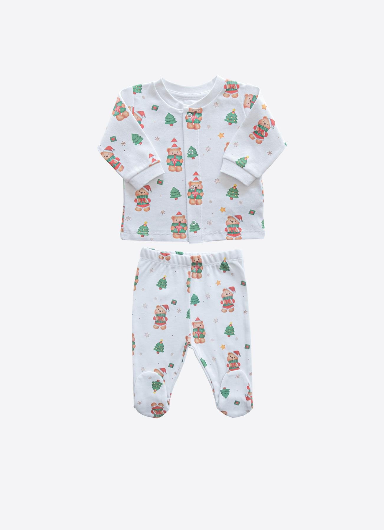 ORGANİK PINE BEAR 3'LÜ TAKIM BEYAZ