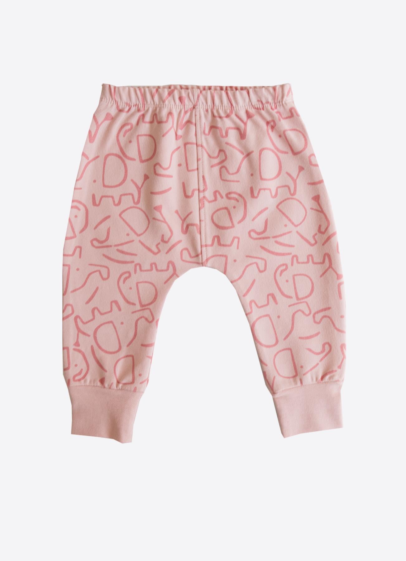 ORGANİK PINK ELEPHANT 2'Lİ TAKIM PEMBE