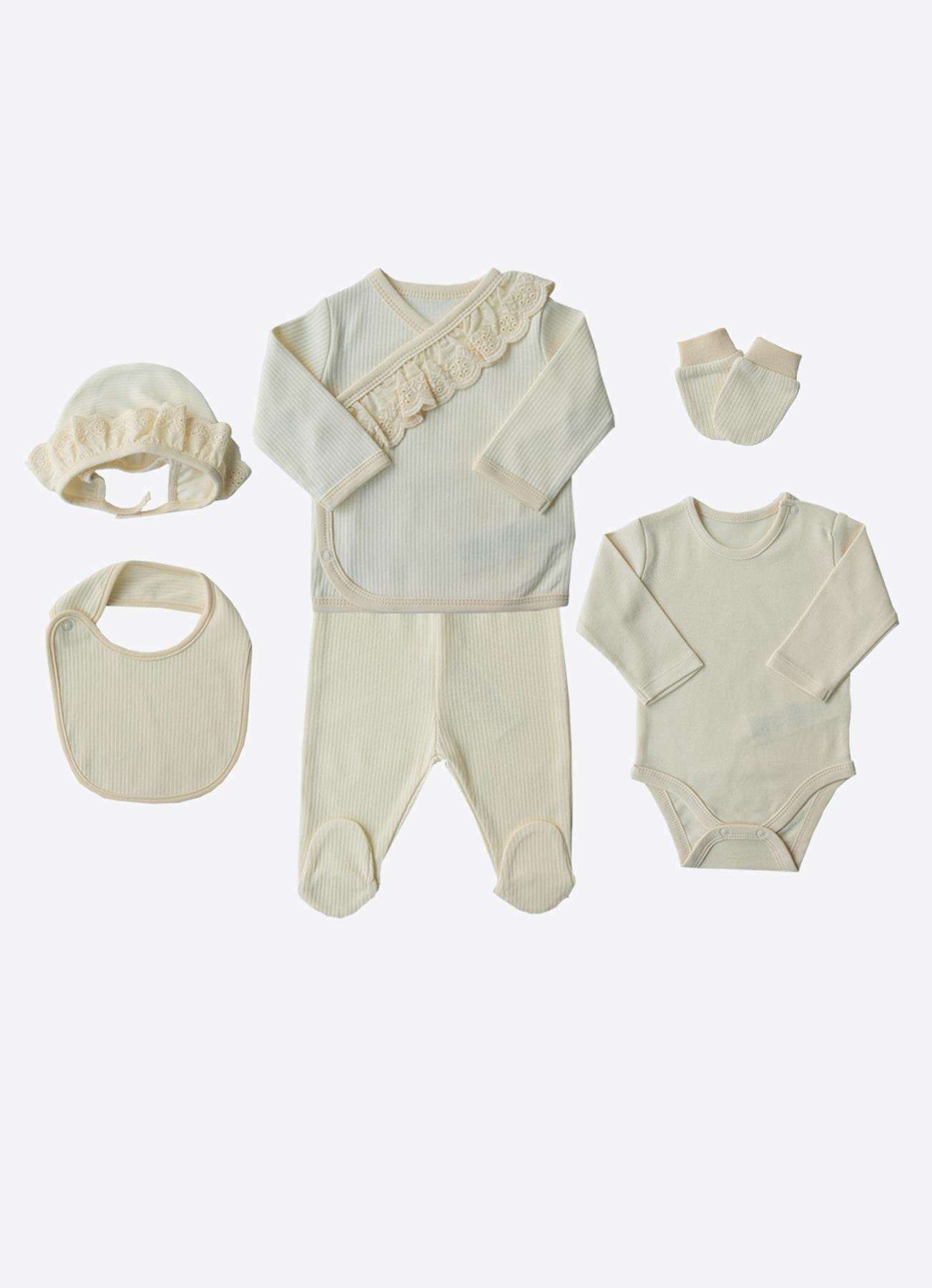 Organik Piya 6'lı Hastane Çıkış Seti Natural