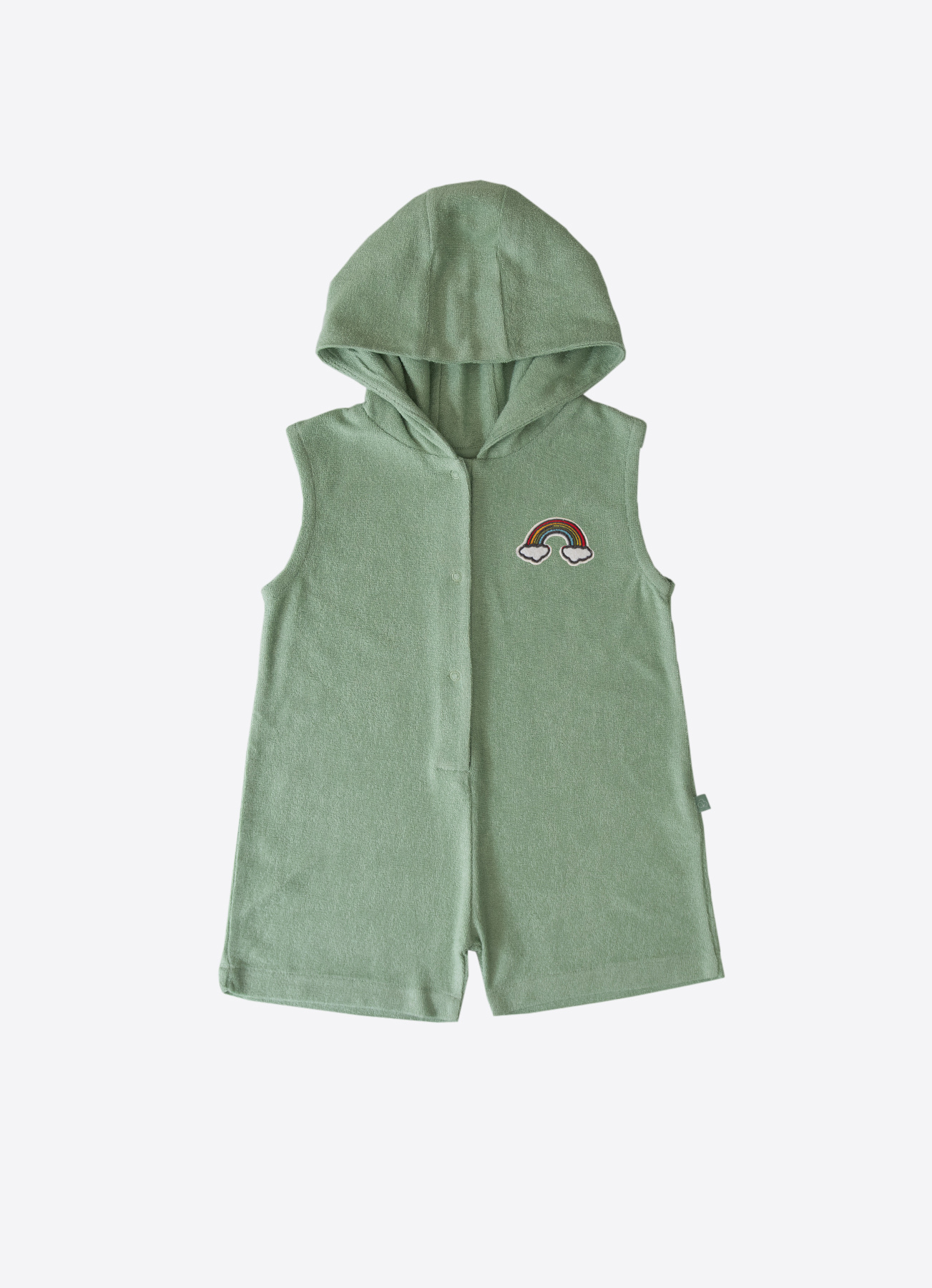 Organik Premium Erkek Havlu Şort Tulum Yeşil