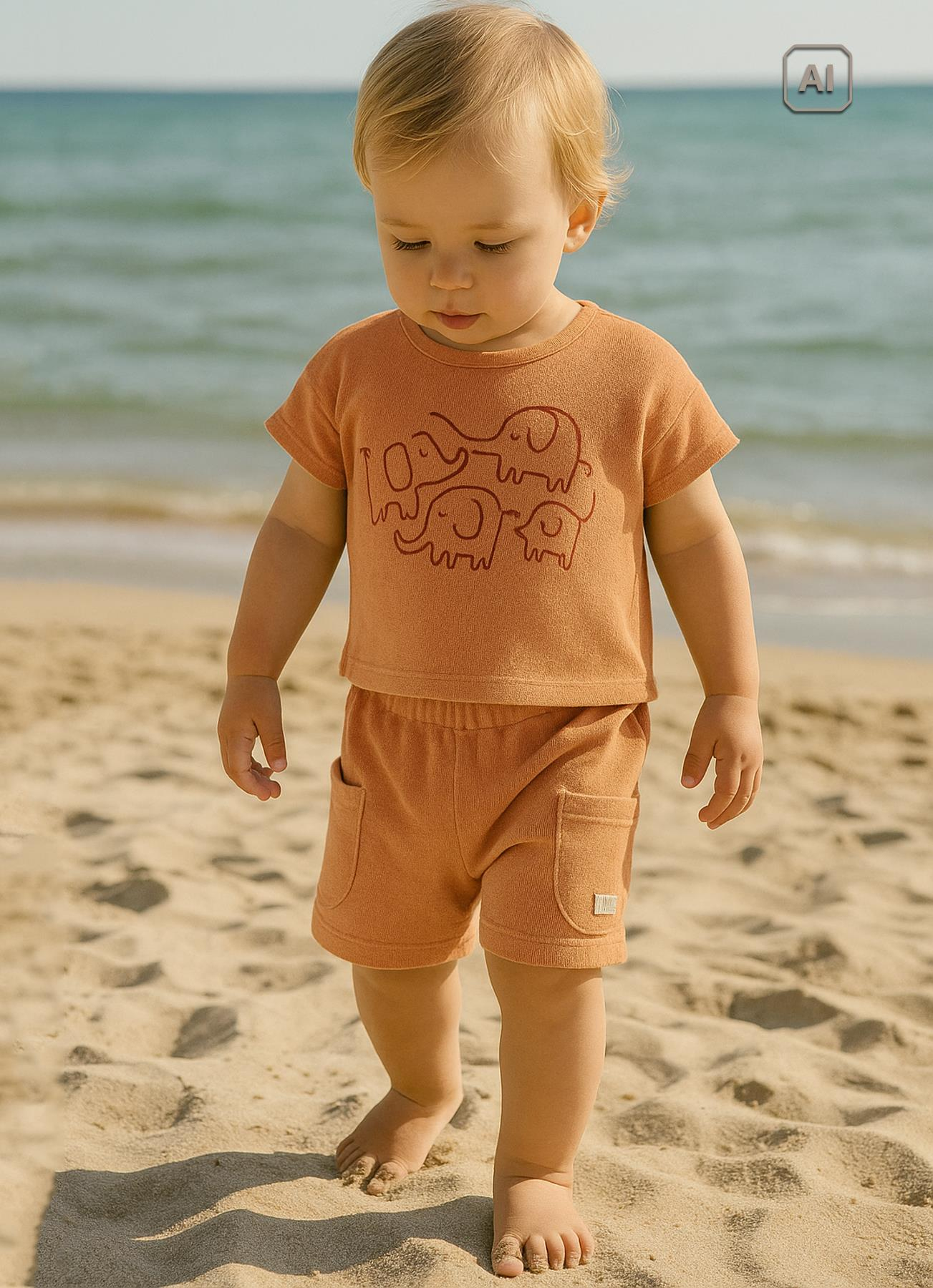 Organik Premium Havlu 2'li Takım Tarçın