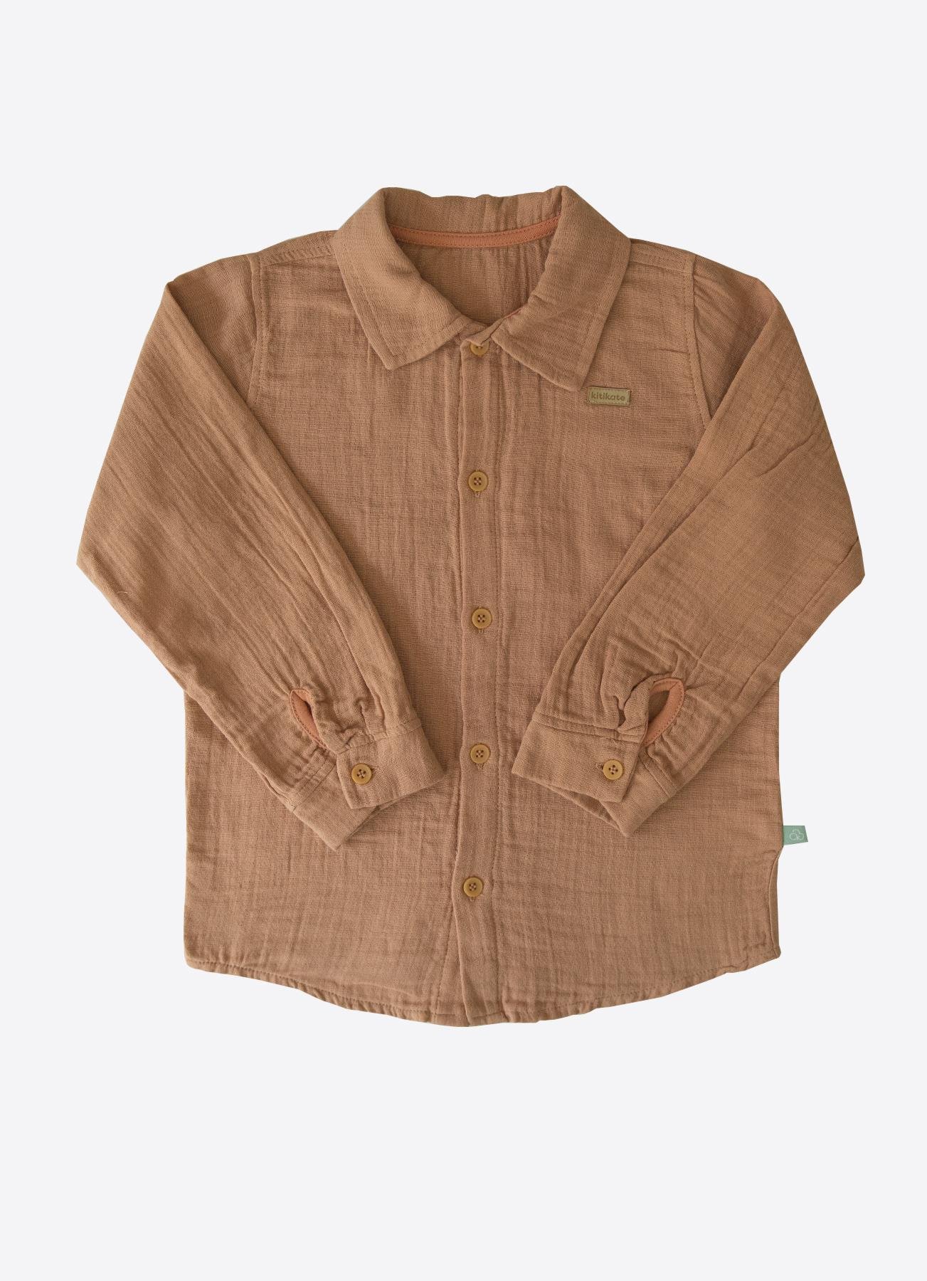 ORGANİK PUKA MÜSLİN GÖMLEK TARÇIN