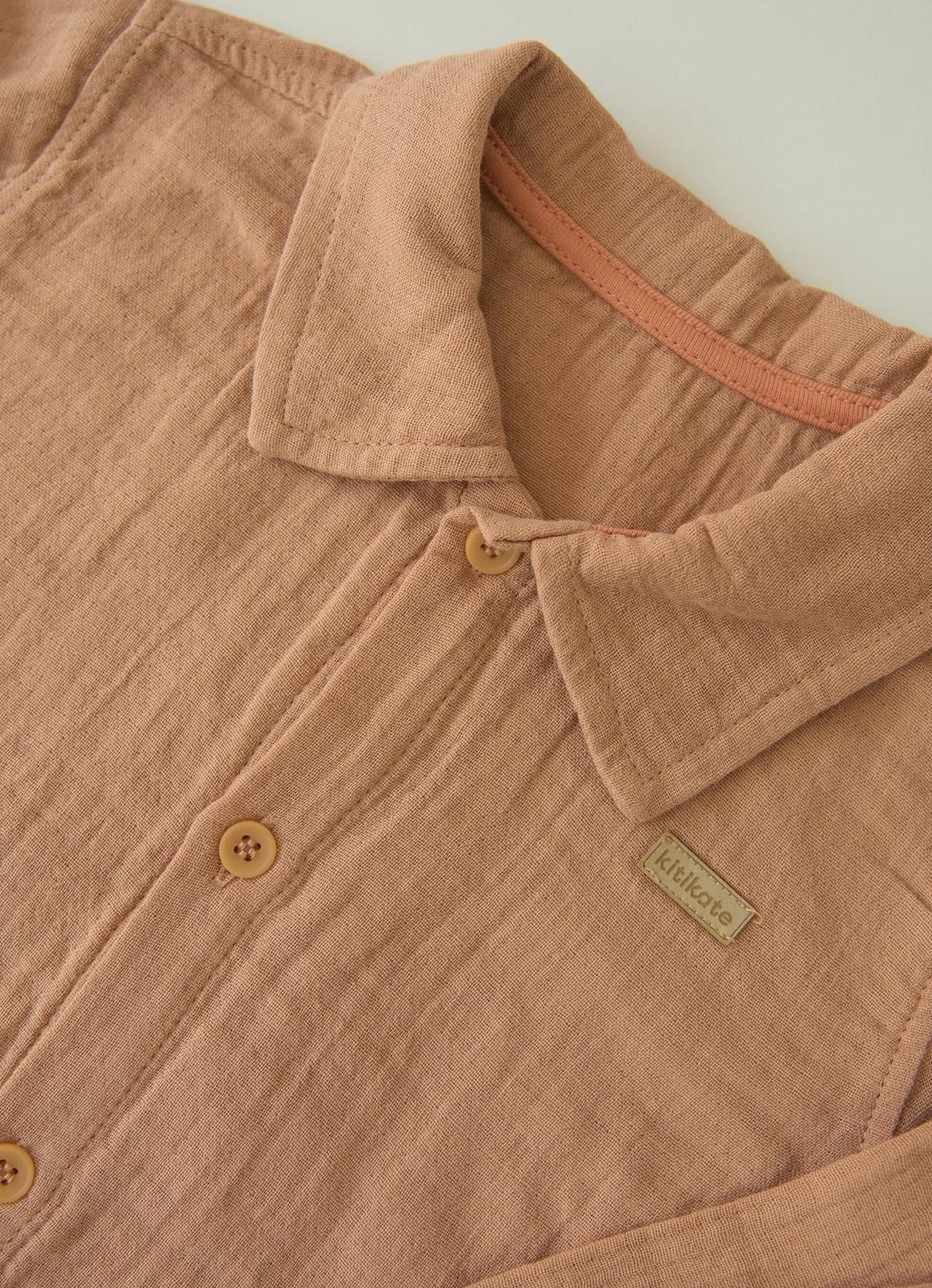 ORGANİK PUKA MÜSLİN GÖMLEK TARÇIN