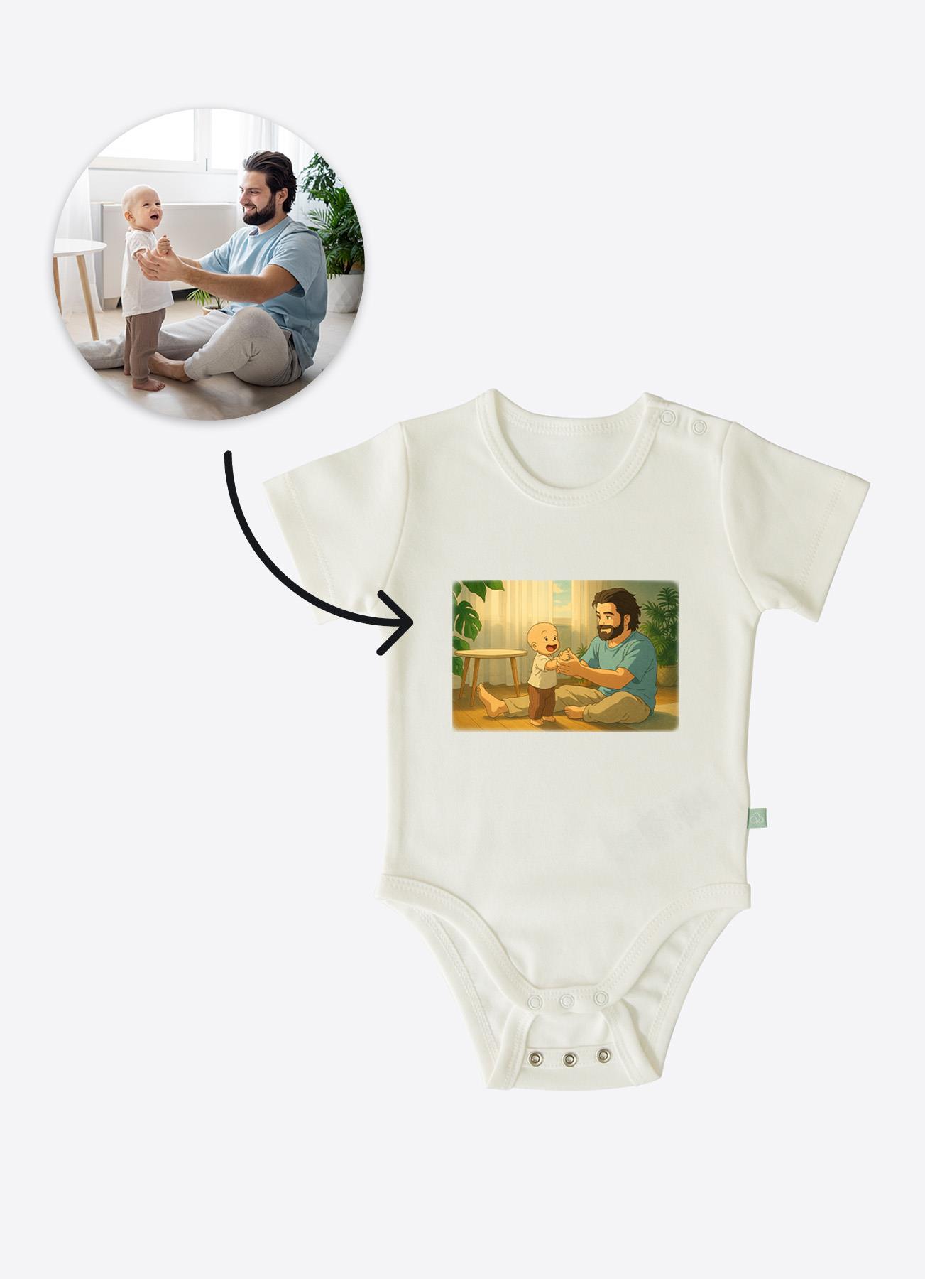 Organik Resimli Babalar Günü Body