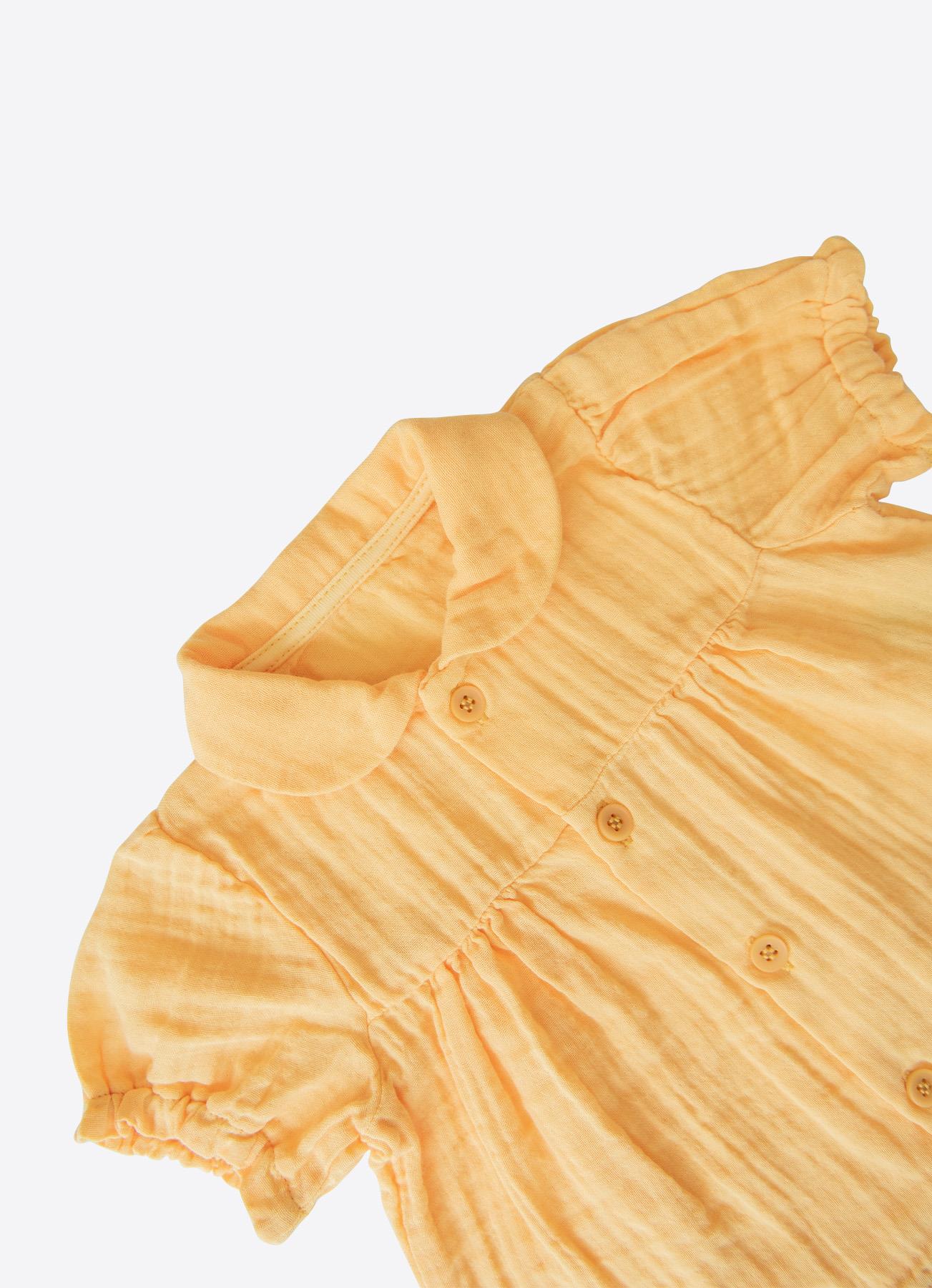 ORGANİK RITA MÜSLİN TOPDONLU 2'Lİ TAKIM SARI