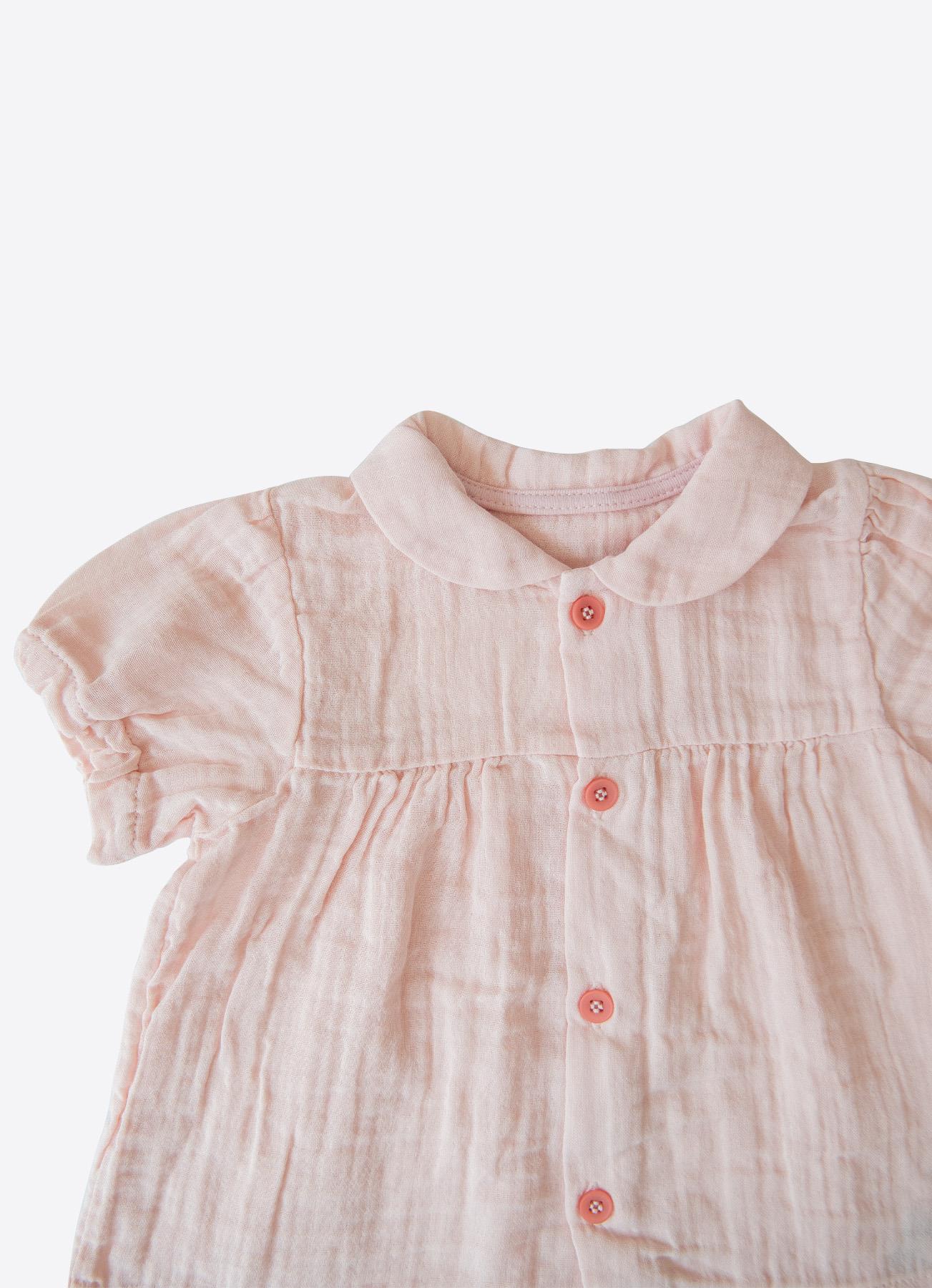 ORGANİK RITA MÜSLİN TOPDONLU 2'Lİ TAKIM PEMBE