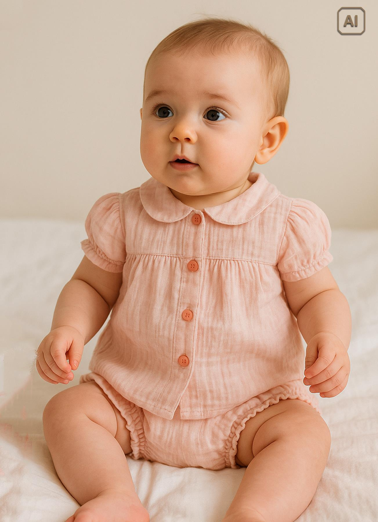 ORGANİK RITA MÜSLİN TOPDONLU 2'Lİ TAKIM PEMBE