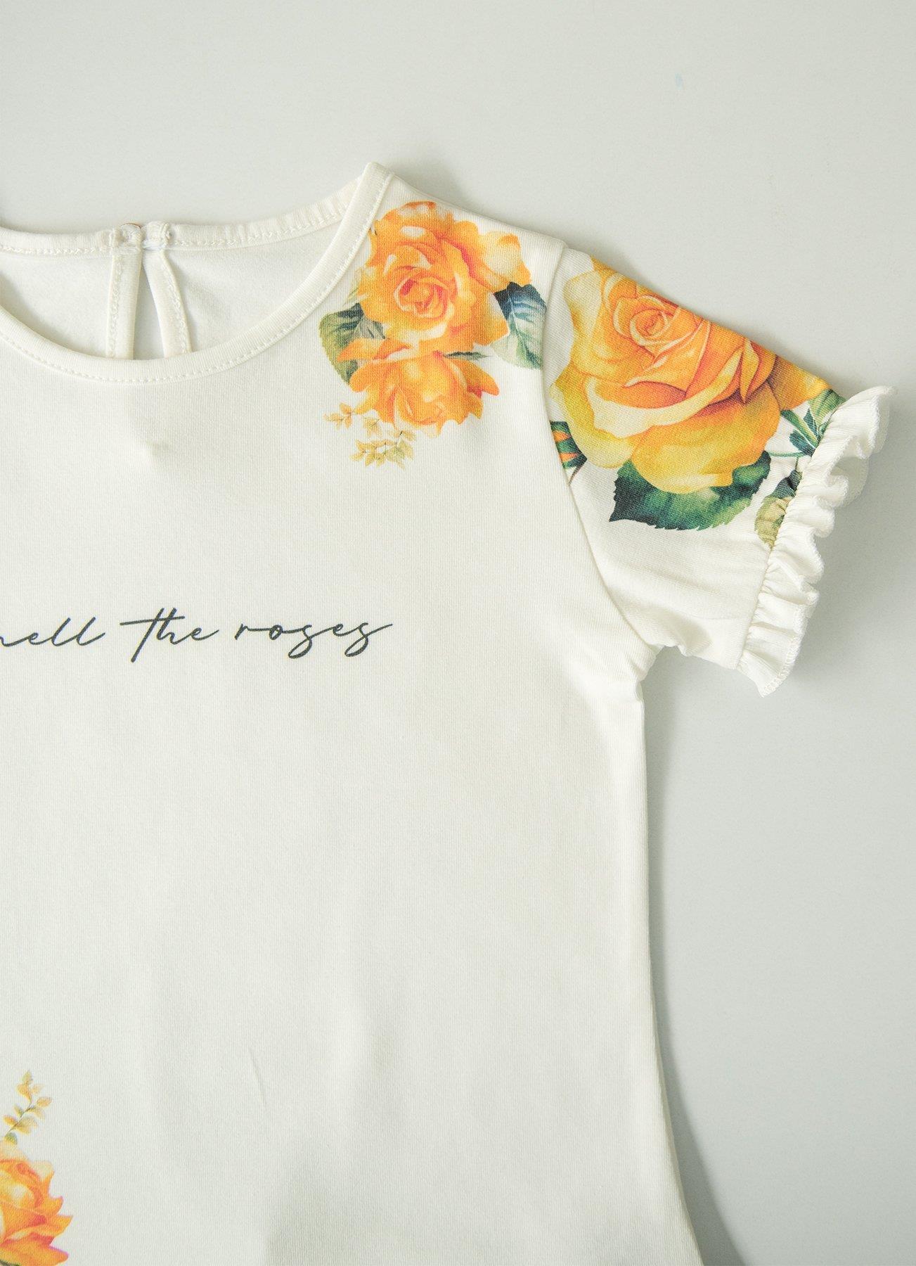 Organik Roses 2'li T-Shirt Sarı