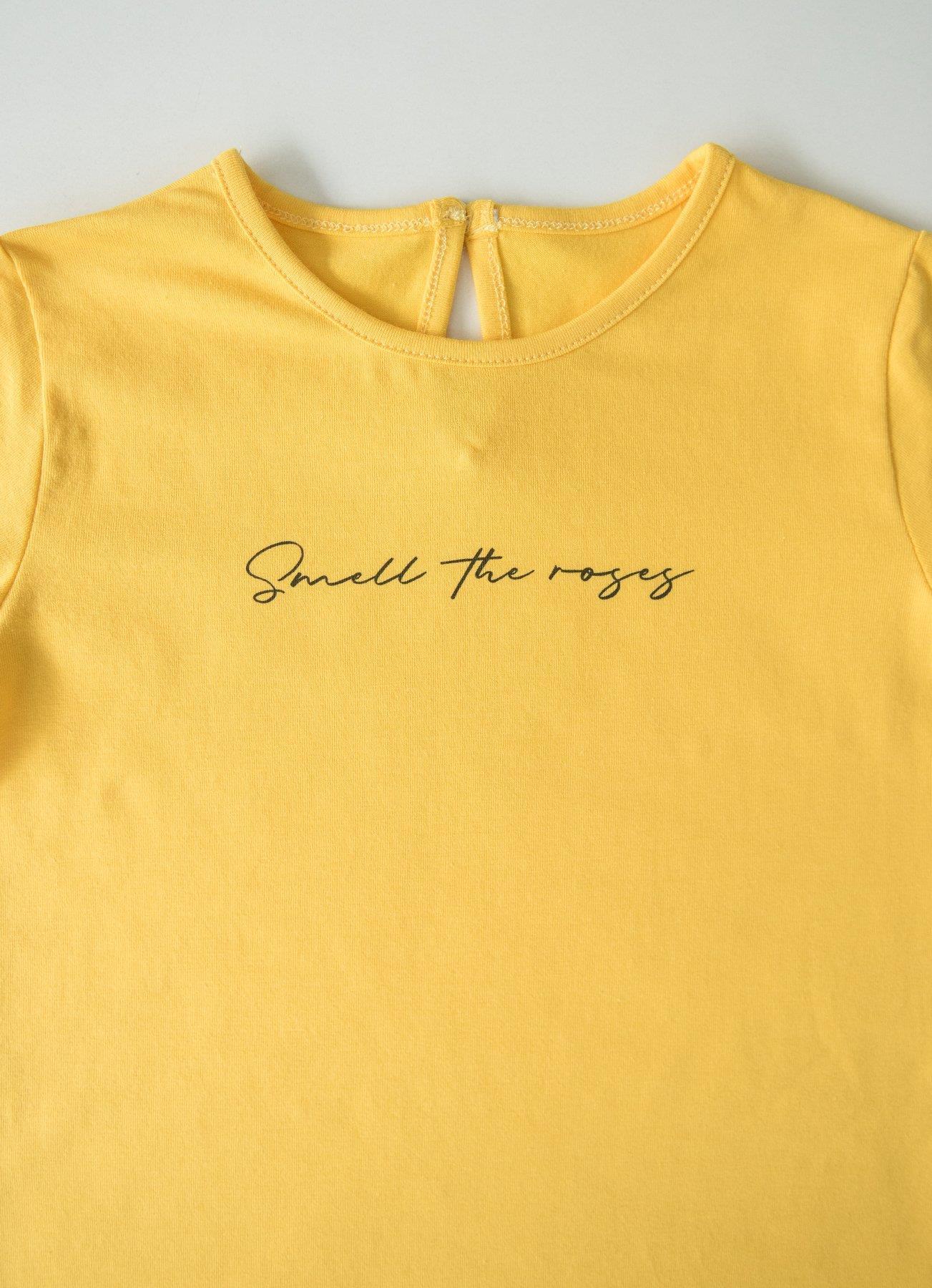 Organik Roses 2'li T-Shirt Sarı