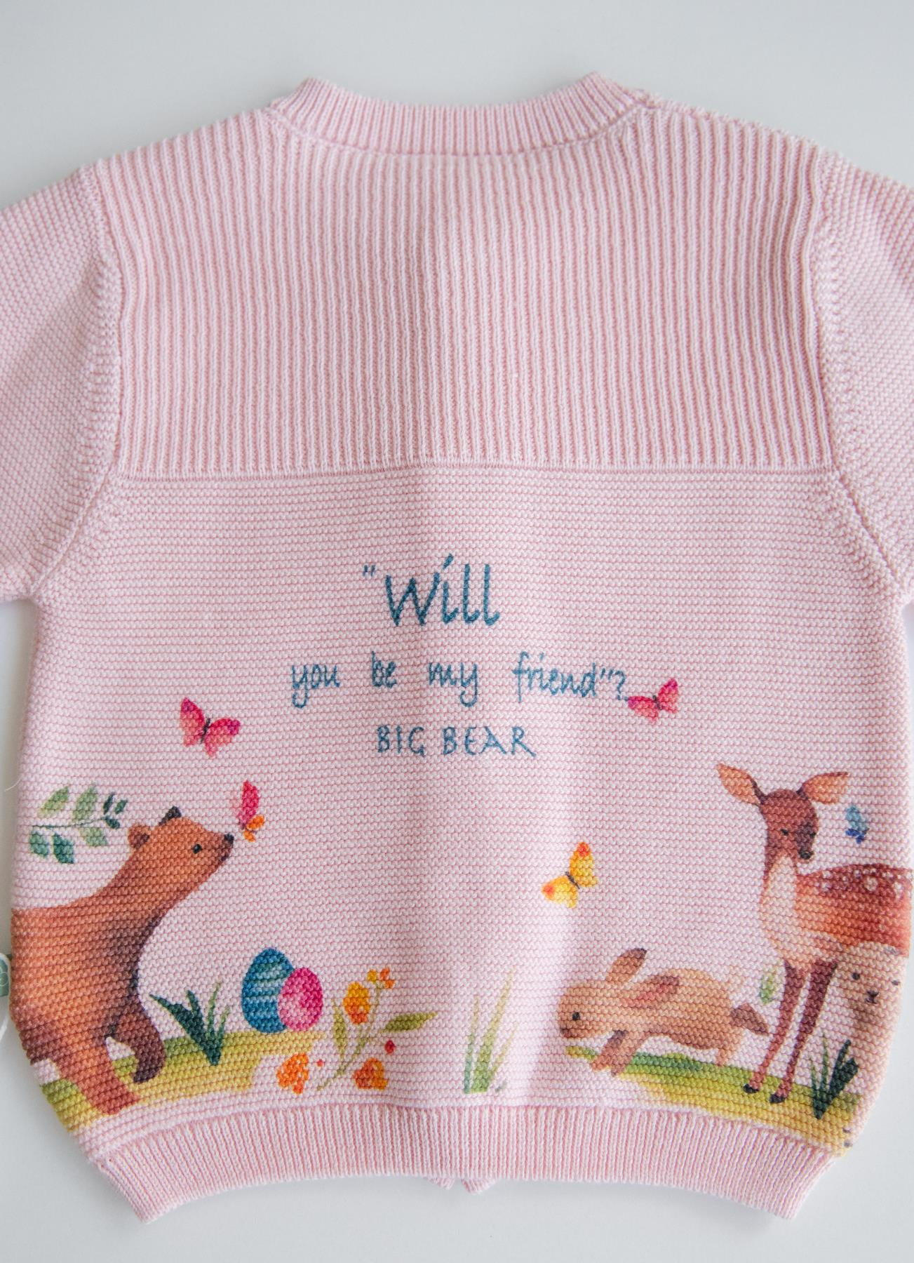 ORGANİK ROSY TRİKO HIRKA PEMBE