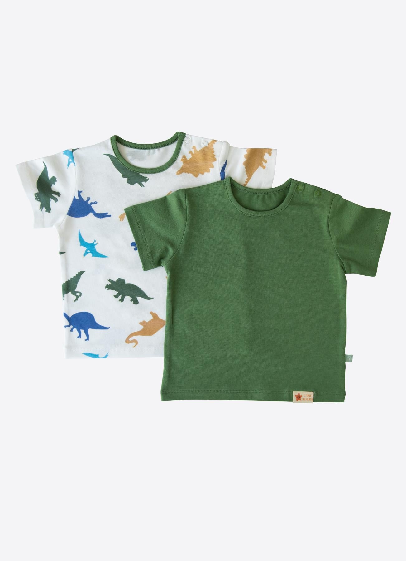 ORGANİK SAURUS 2'Lİ T-SHIRT BEYAZ