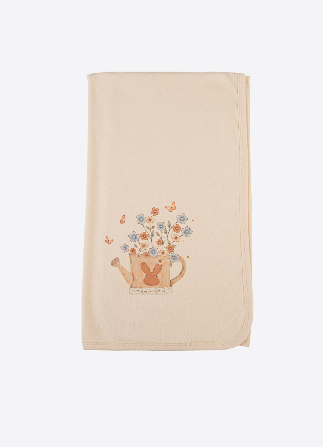Organik Secret Bunny Yastıklı Battaniye Natural