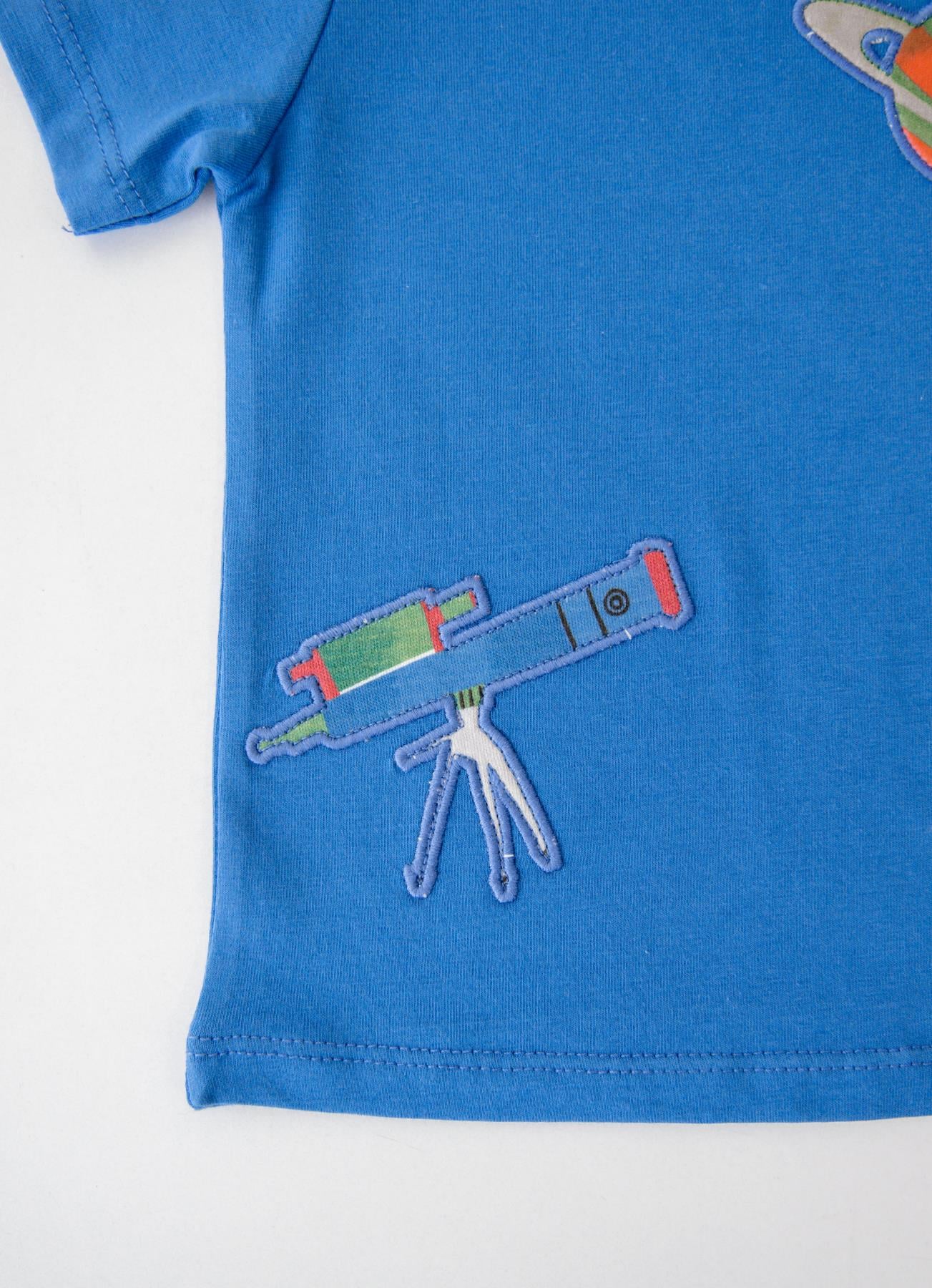 ORGANİK SPACE ROCKET 2'Lİ T-SHIRT MAVİ
