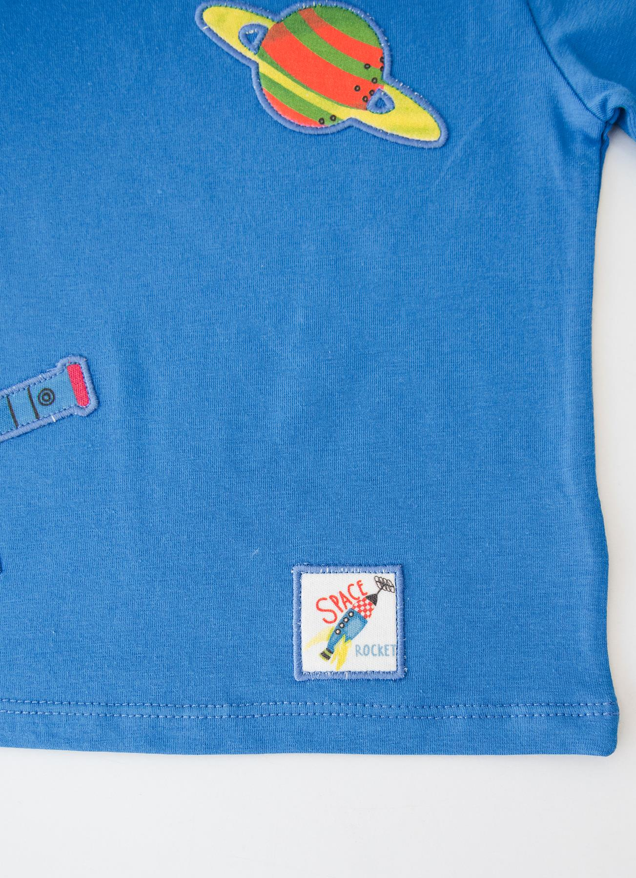 ORGANİK SPACE ROCKET 2'Lİ T-SHIRT MAVİ