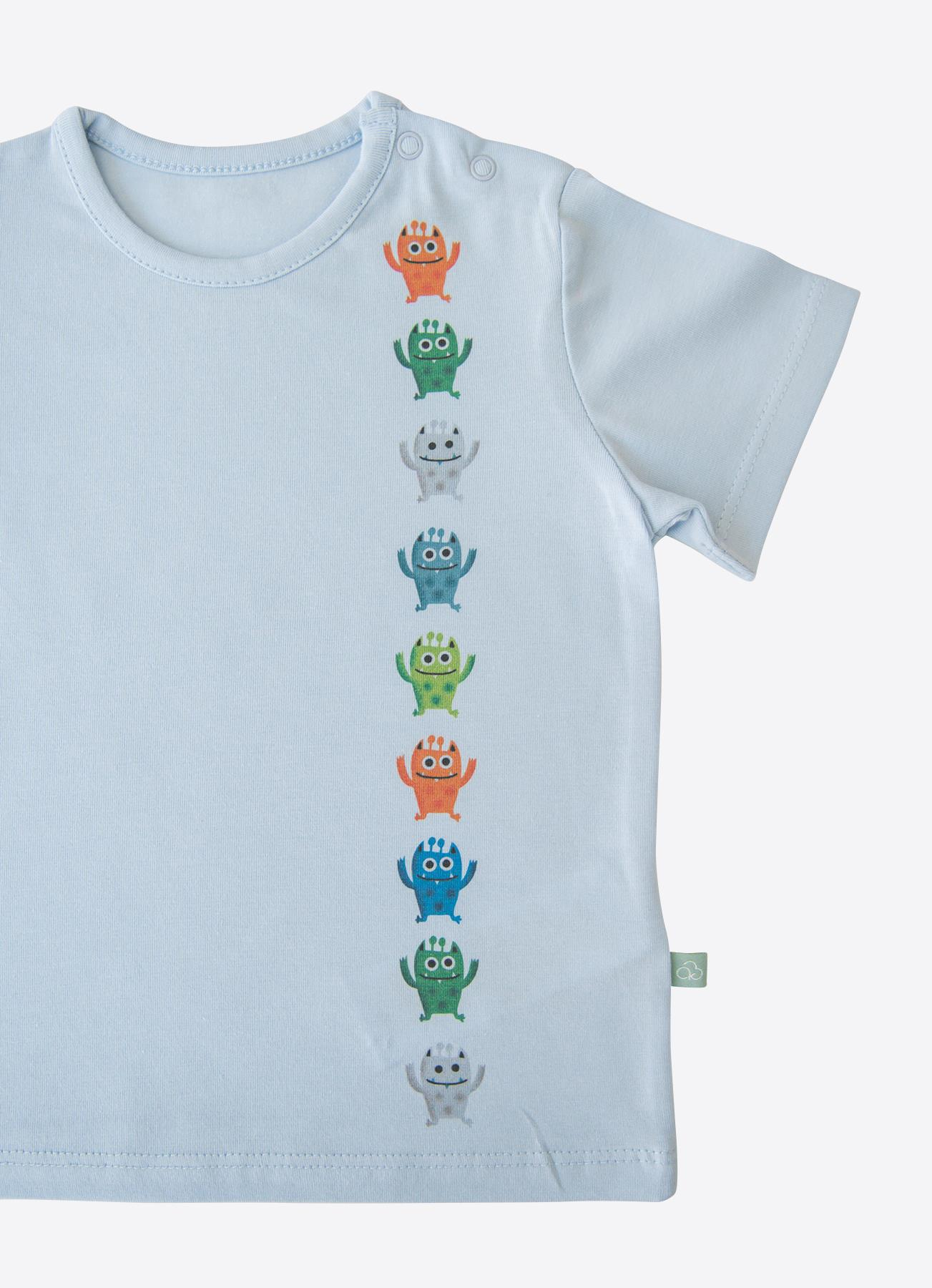 ORGANİK SPACE ROCKET 2'Lİ T-SHIRT MAVİ