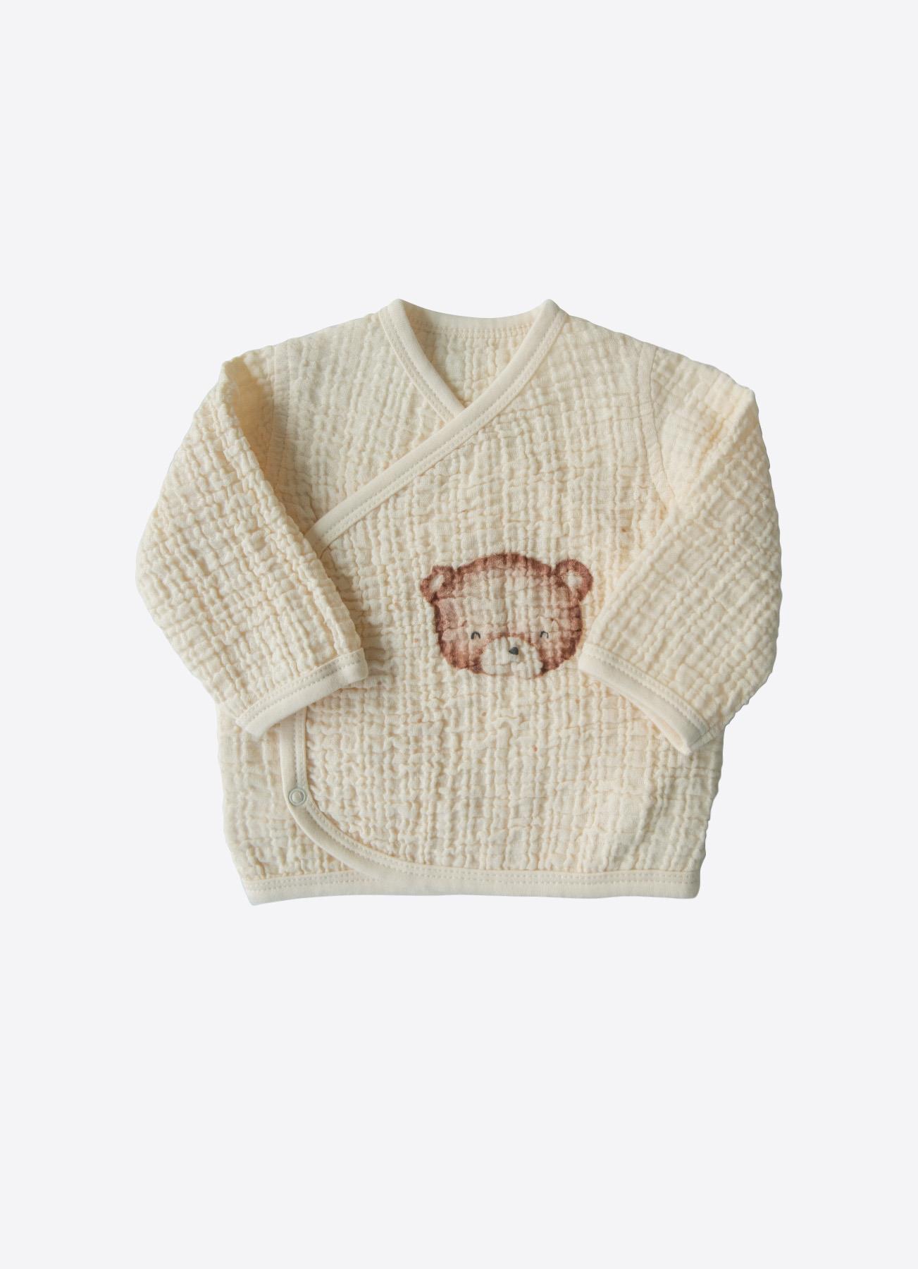 Organik Teddy Bear 5'li Müslin Hastane Çıkış Seti Natural