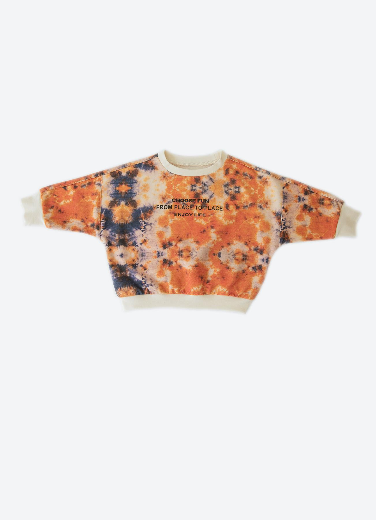 ORGANİK TIE DYE 2'Lİ TAKIM ORANJ-İNDİGO