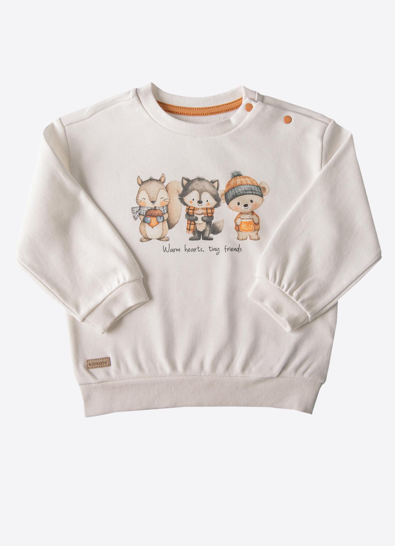 ORGANİK TINY FRIENDS SWEAT EKRU
