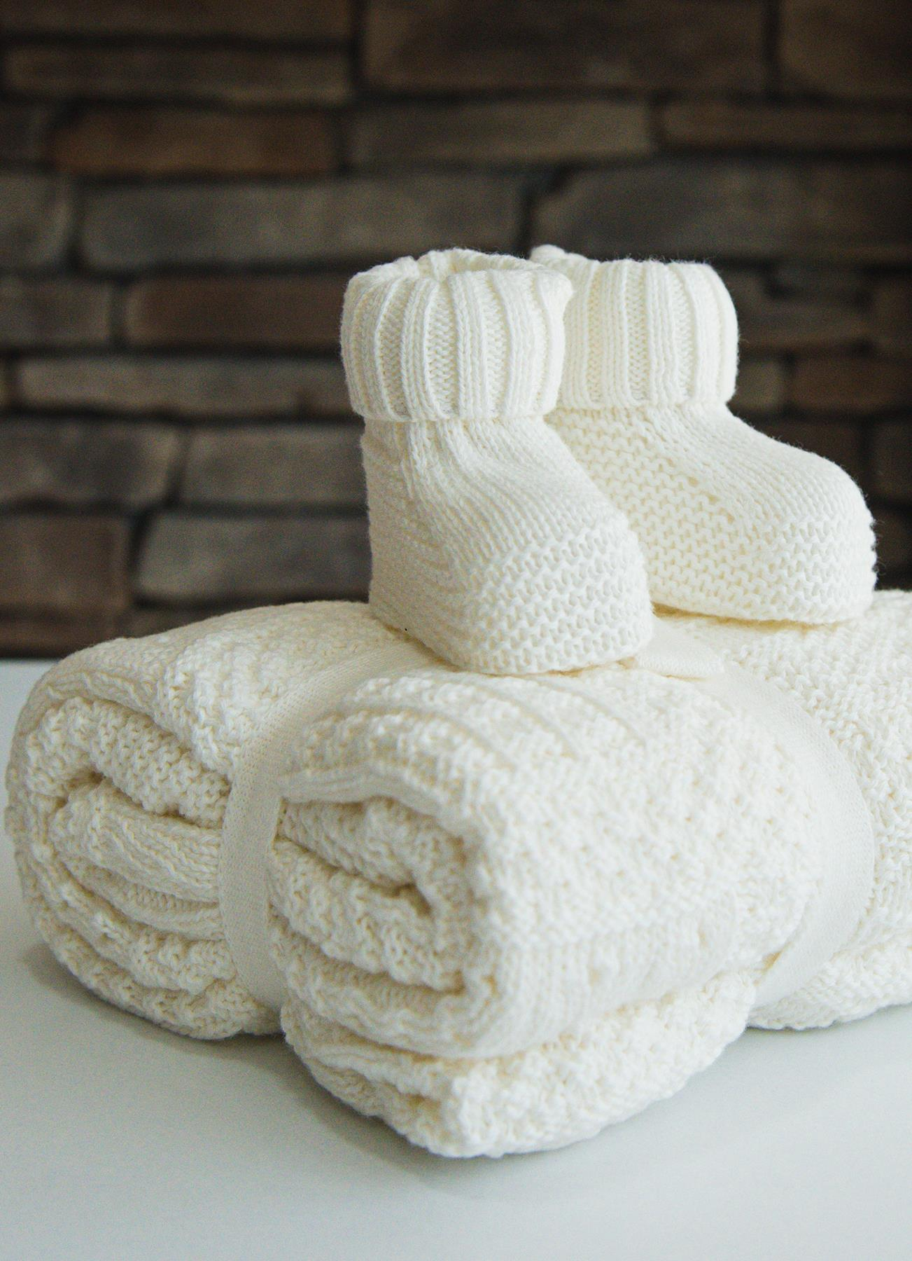 Organik Triko Patik Ekru