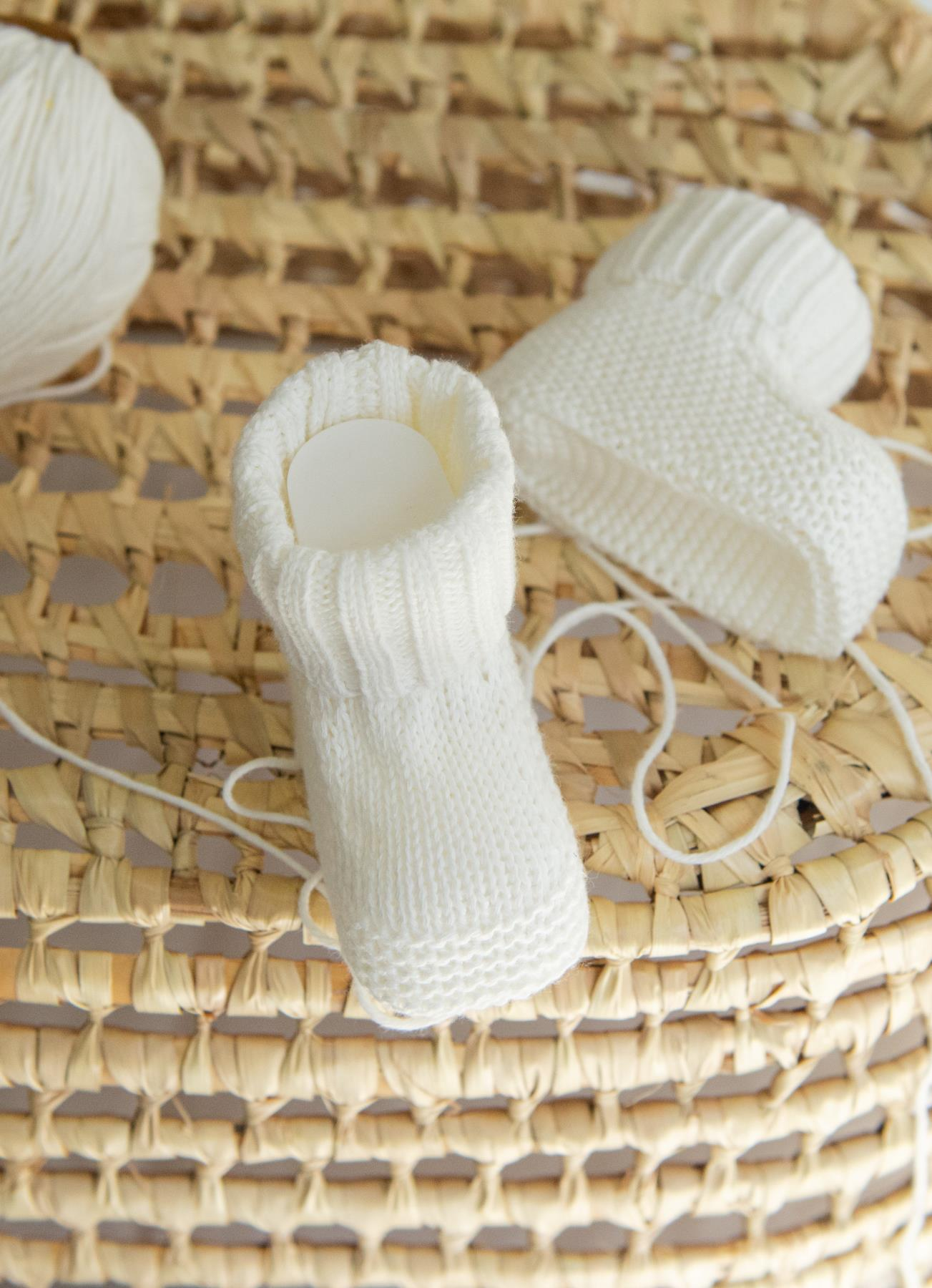 Organik Triko Patik Ekru