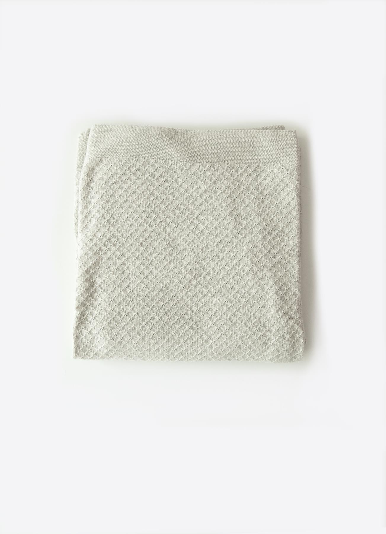 Organik Triko Pike Battaniye Gri