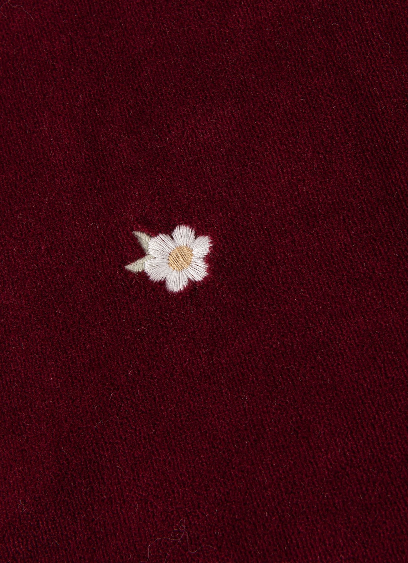 ORGANİK VELVET FLOWERS ELBİSE KIRMIZI