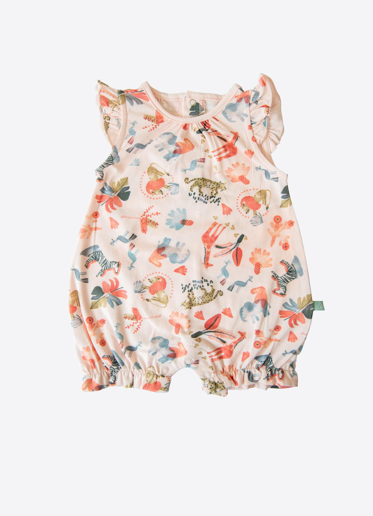 ORGANİK WILD LIFE 2'Lİ ŞORT TULUM PEMBE