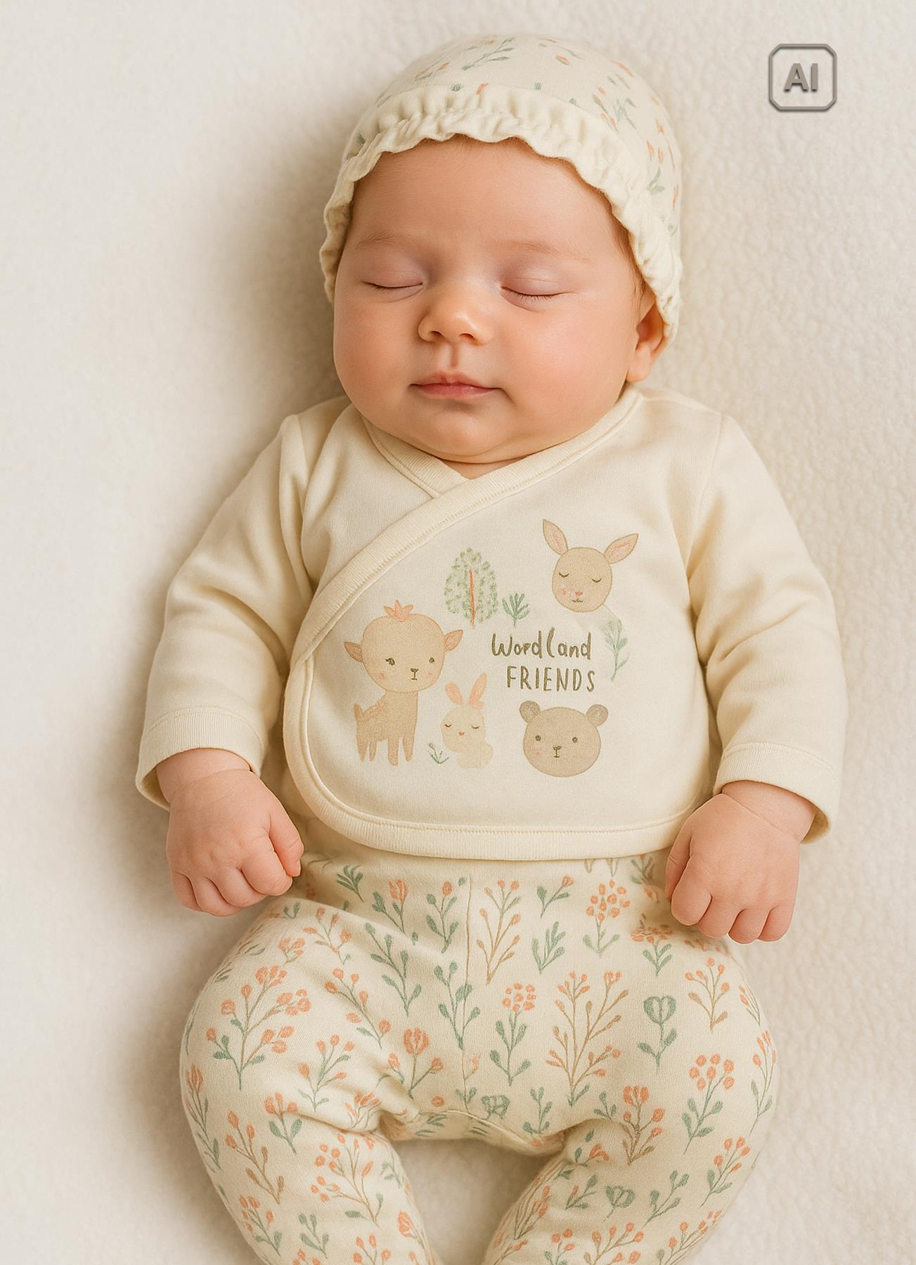 Organik Wood Friends 5'li Zıbın Set Natural
