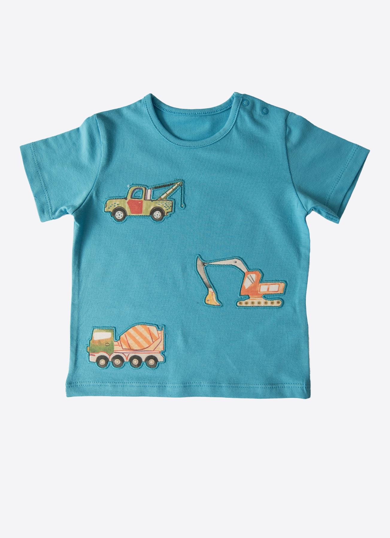ORGANİK WORKING HARD 2'Lİ T-SHIRT MAVİ