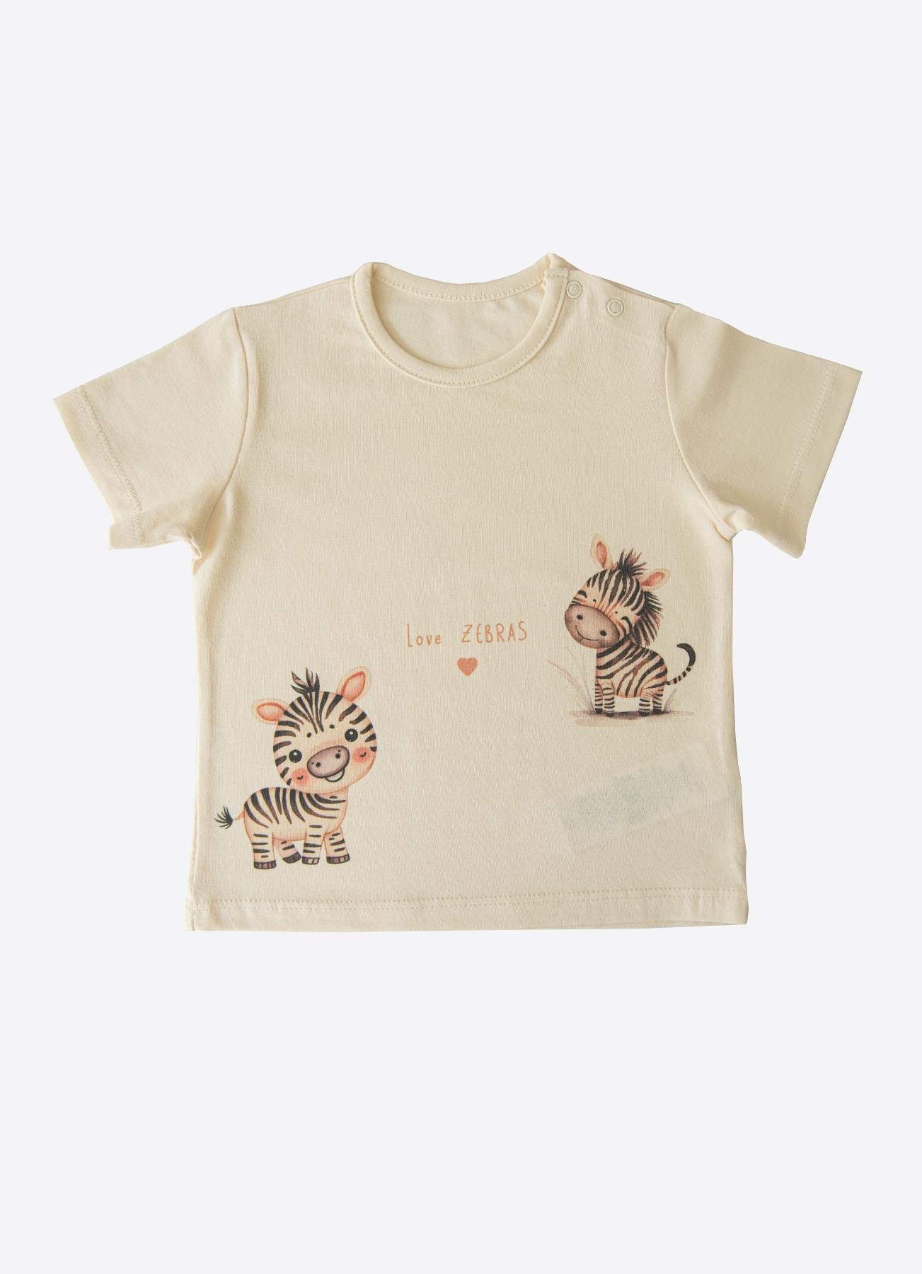 ORGANİK ZEBRAS 2'Lİ T-SHIRT NATURAL