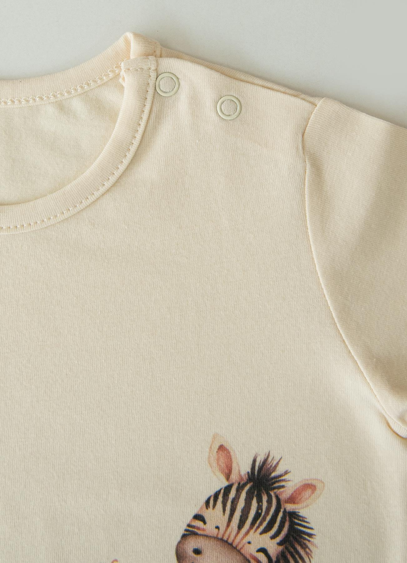 ORGANİK ZEBRAS 2'Lİ T-SHIRT NATURAL