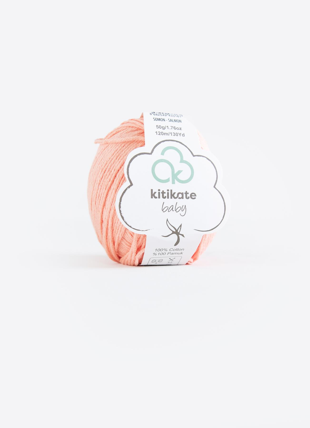 PAMUK EL ÖRGÜ İPLİK PEMBE  50GR