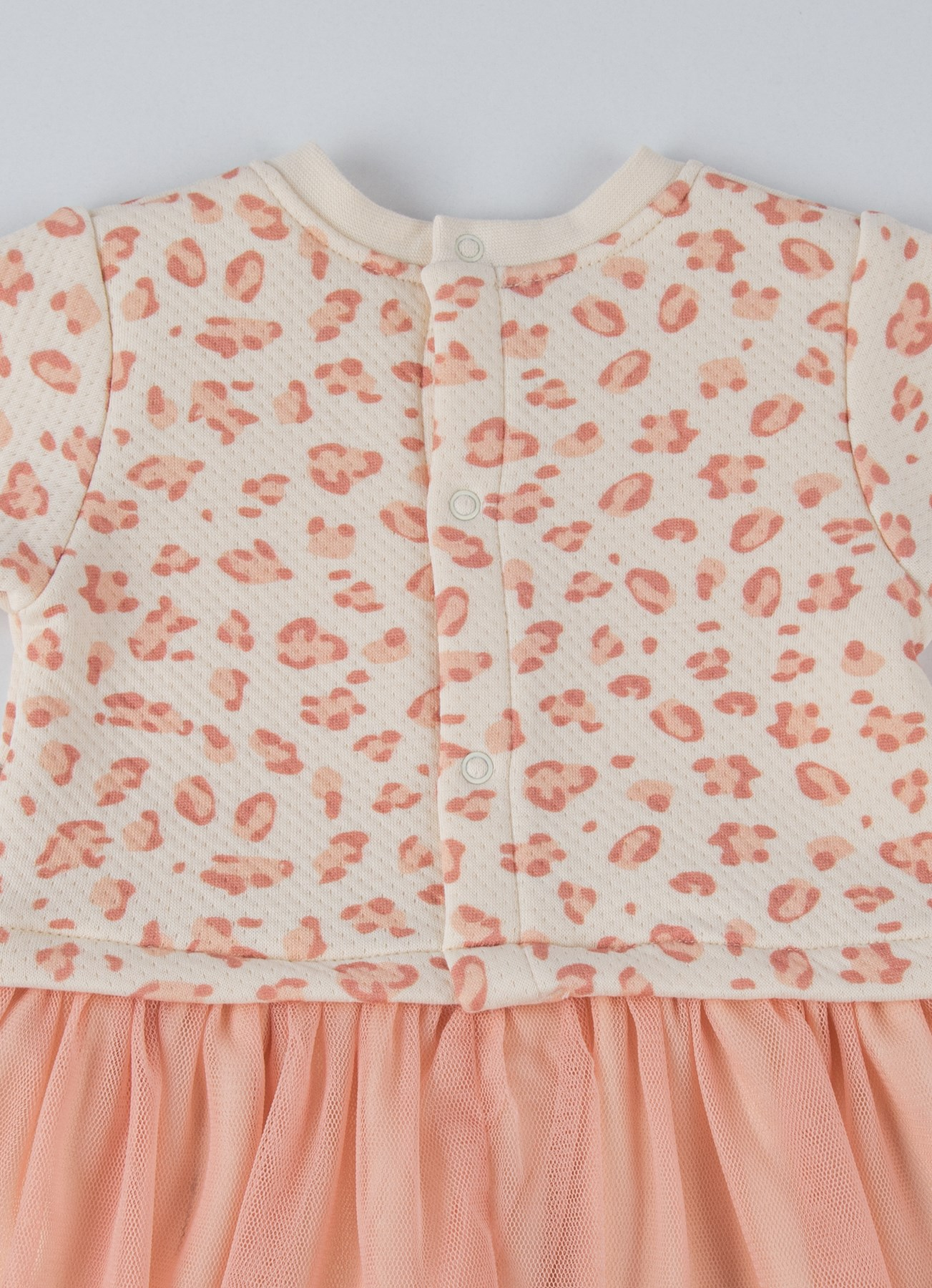 PINK LEOPARD SAÇ BANTLI ELBİSE PEMBE