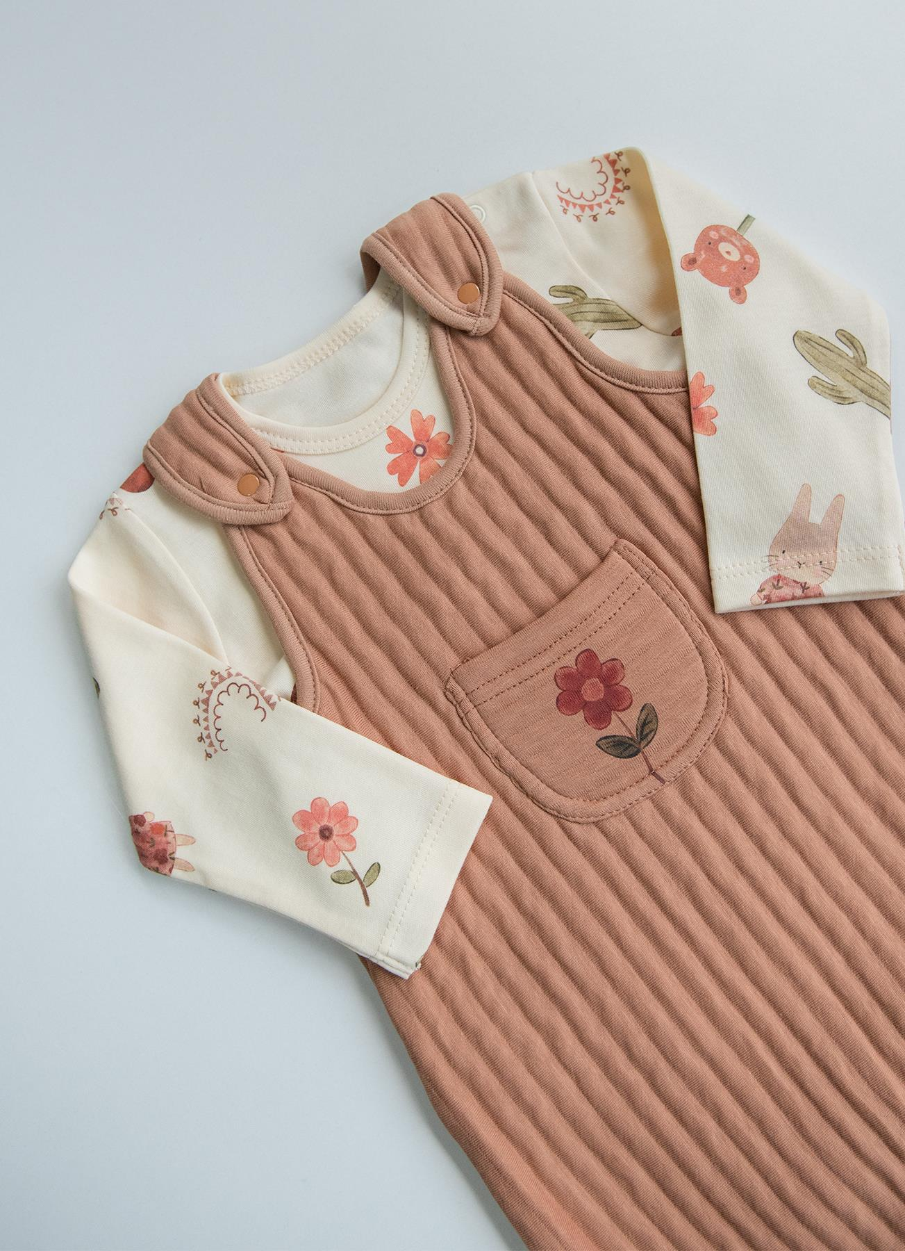 SANDY SALOPET 2'Lİ TAKIM KAHVERENGİ