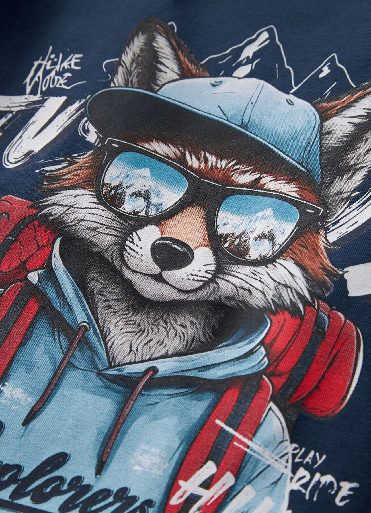 TSHIRT UZUN KOL LACİVERT