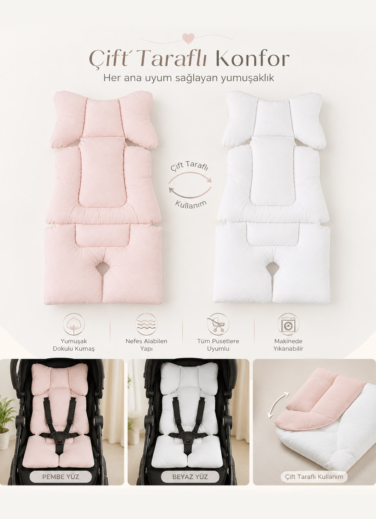 Zen Puset Minderi Pembe