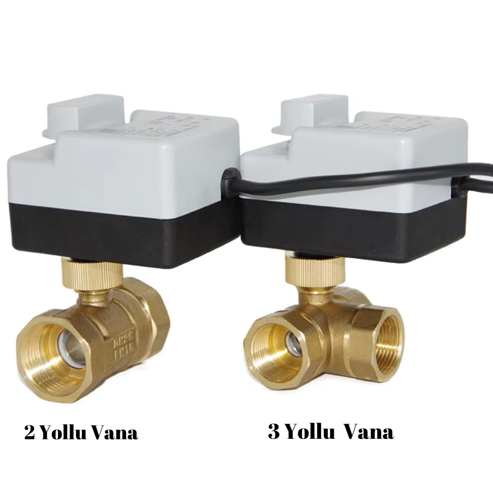  Pirinç Mmotorlu Bilyalı 3 Çıkışlı Vana DN 40