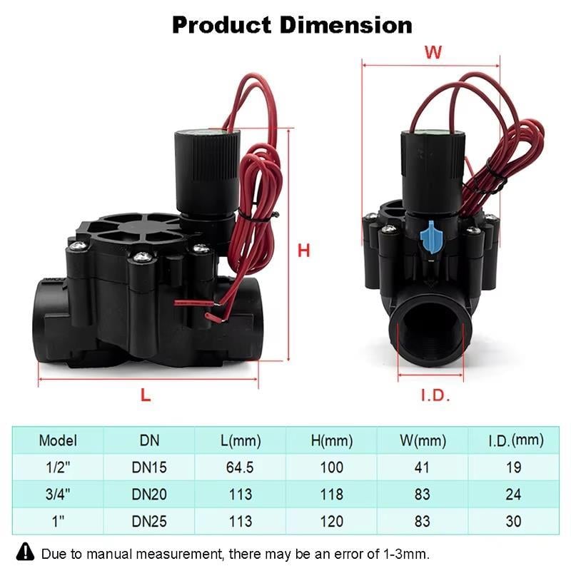Solenoid vana su 220V 12V 24V