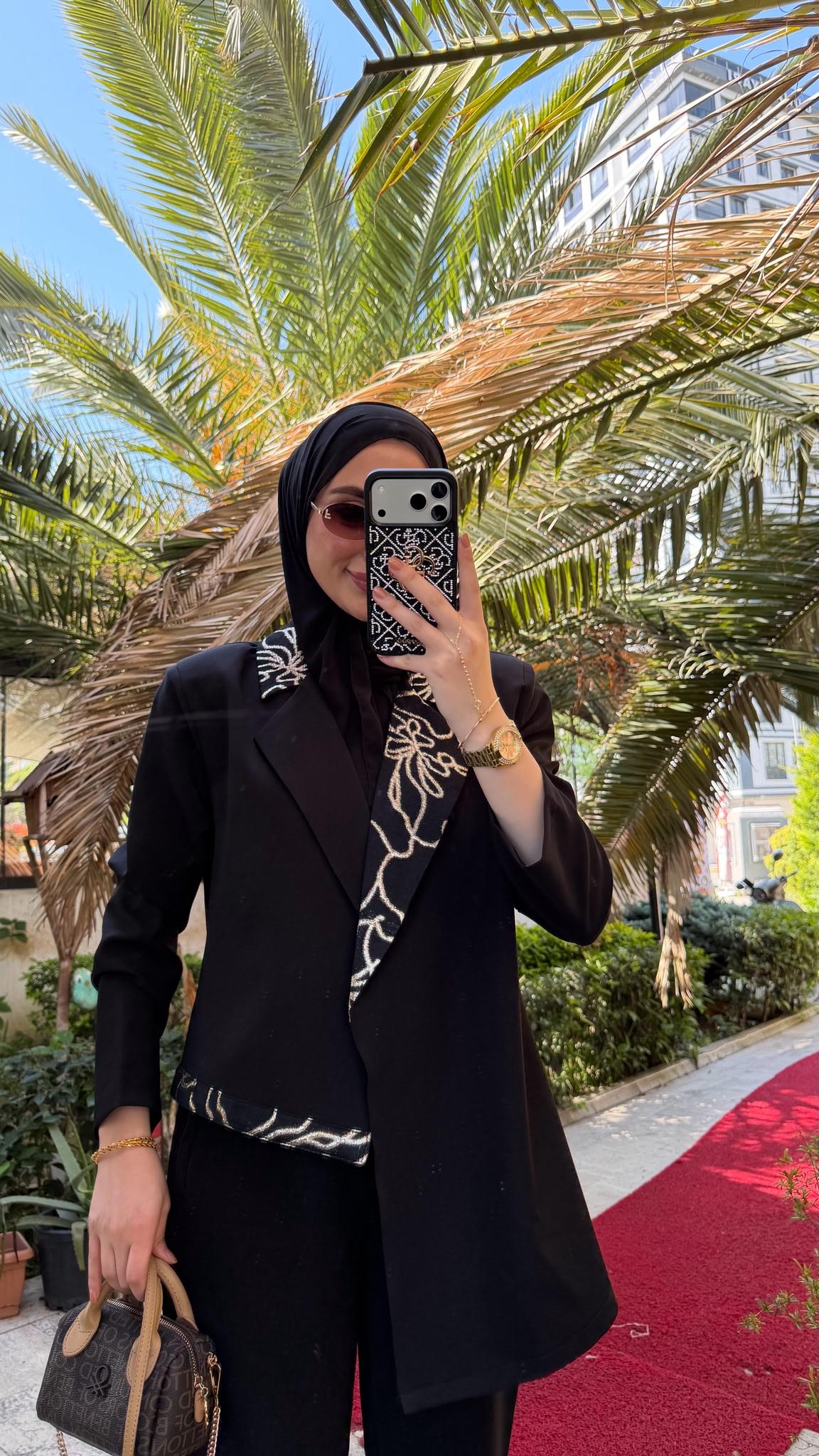 Asimetrik blazer ceket