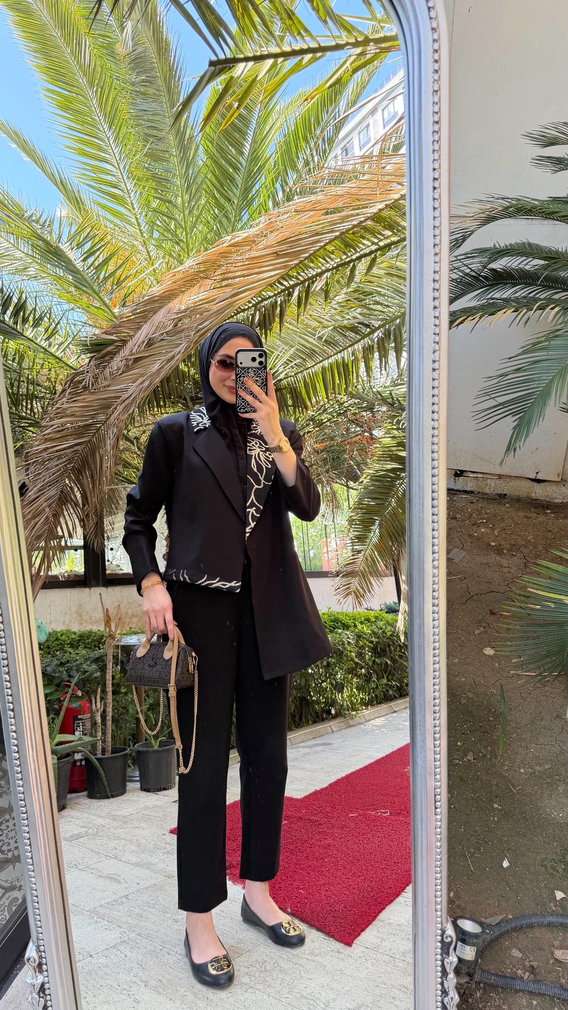 Asimetrik blazer ceket